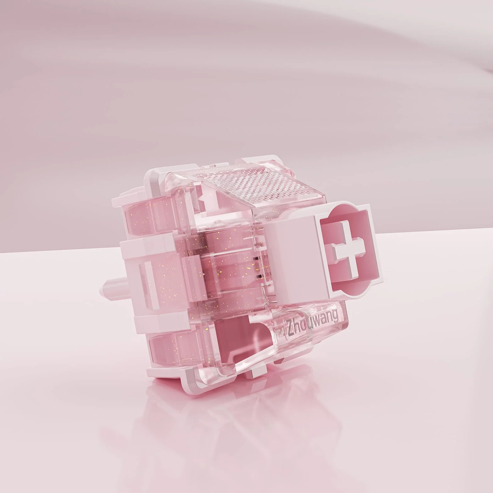 Pink Magnetic Keyboard Switches, Linear Factory Pre-lubed Freely Setting Pre-Travel Switches for Gaming Keyboard (36 szt.)