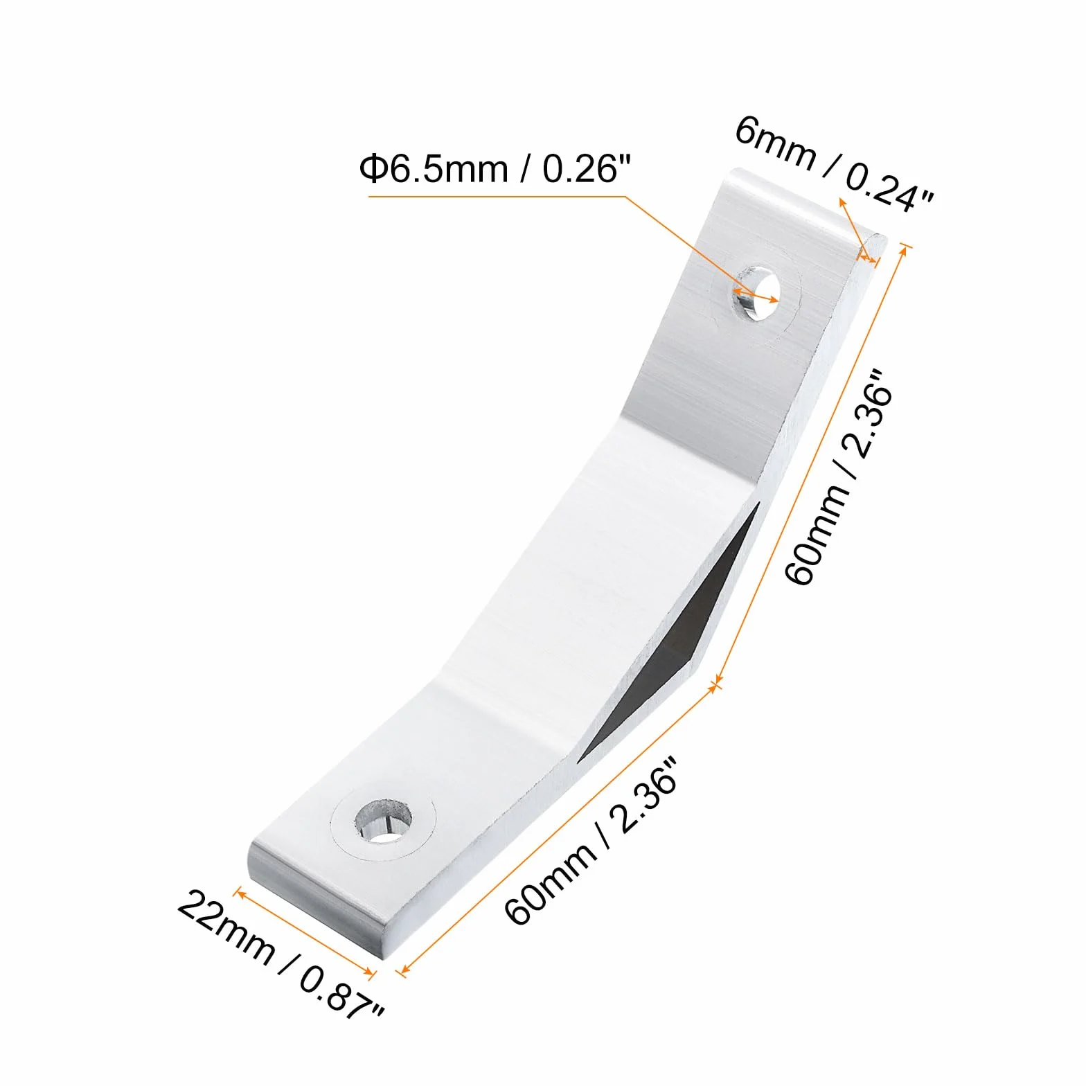 QUARKZMAN 6 szt. kątowników kątowych 135° aluminiowy profil kątowy wspornik przegubowy łącznik do serii 3030 (odcień srebrny)