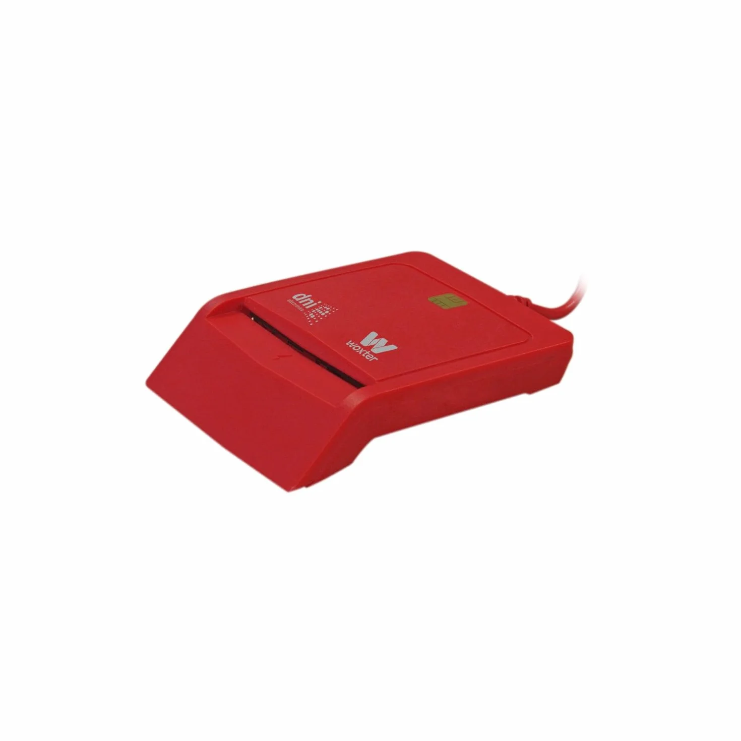 Woxter Elektroniczny czytnik DNI typ C Smart DNI 3.0 4.0 kompatybilny PC Mac adapter USB A czerwony