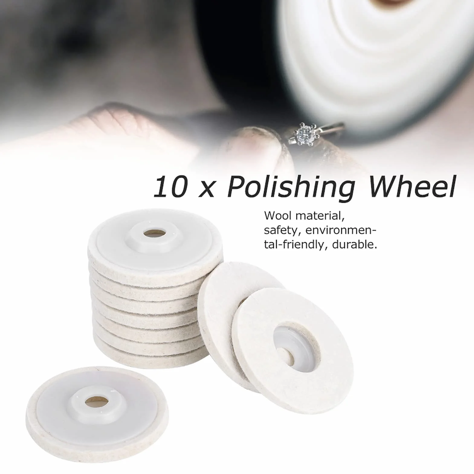 10 sztuk Wool Felt polerskie tarcze polerskie, szlifierki kątowe, tarcze polerskie, tarcze polerskie do wełny, zestaw do polerowania, do biżuterii metalowej, młynka cylindrycznego (cienka wełna)