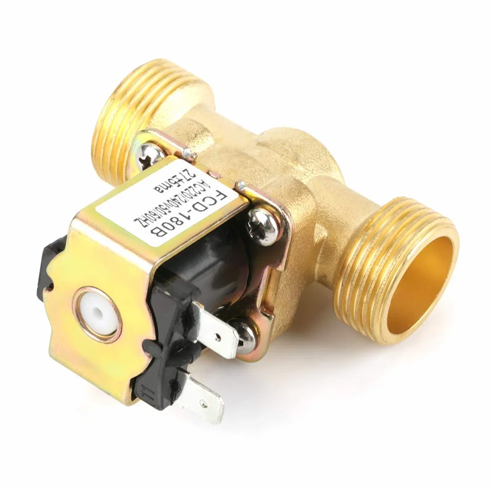 FCD-180B Elektrozawór Mosiężny normalnie zamknięty 220/240V 4 AC 2 sposoby wlotu wody