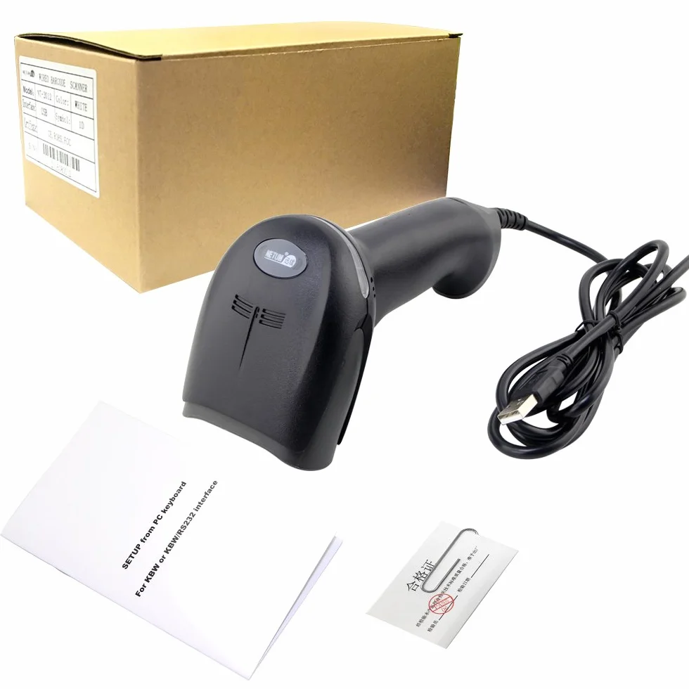 NETUM Przenośny laserowy skaner kodów kreskowych USB 1D do POS NT-2012