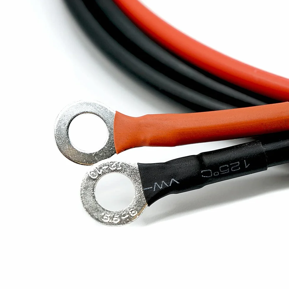 WATTSTUNDE Kabel do akumulatora 6 mm2 z bezpiecznikiem – akumulator solarny do regulatora ładowania 1,5 m (6 mm² z bezpiecznikiem 30 A)