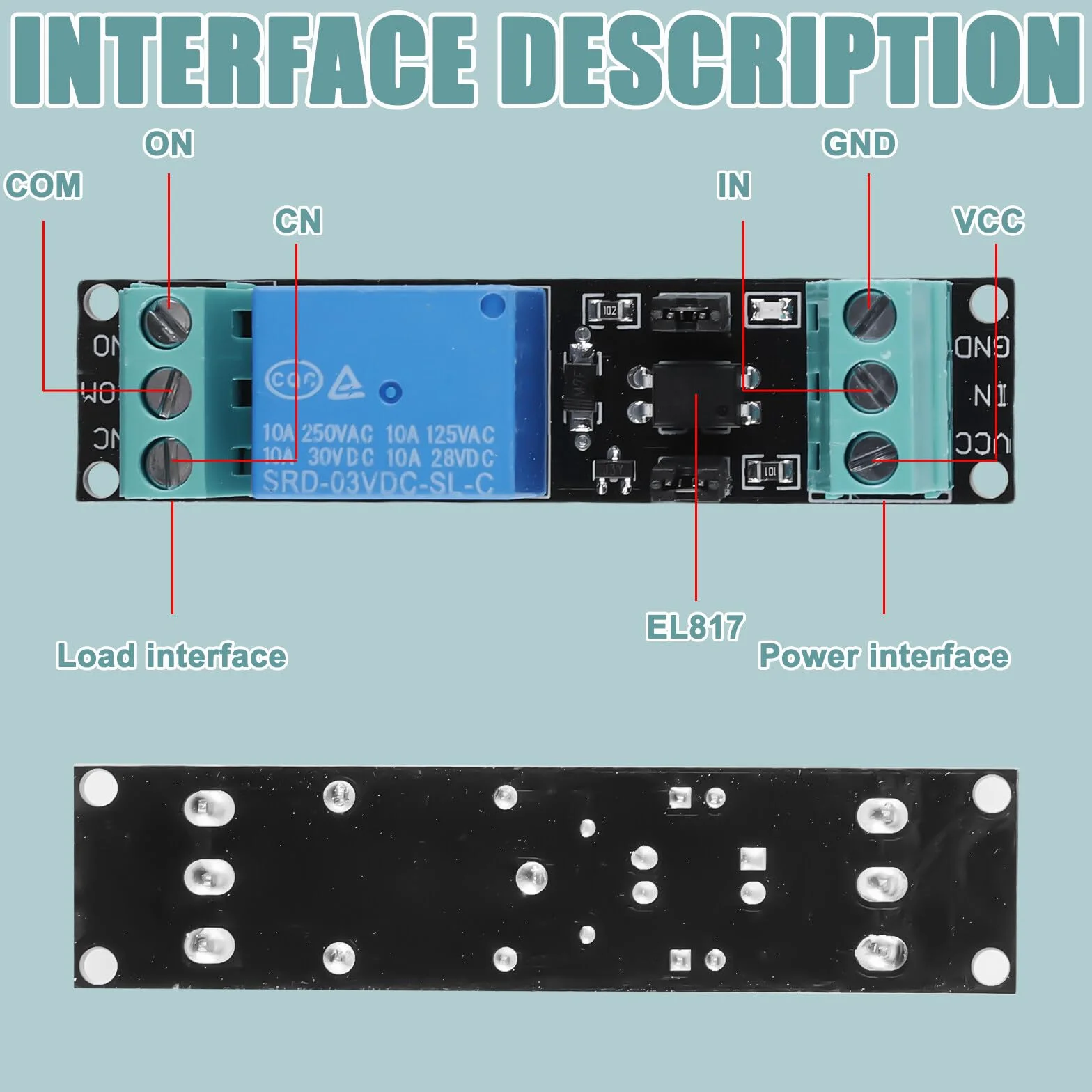 1-kanałowy przekaźnik Power Switch 3V z optoizolacją do ESP8266 IOT