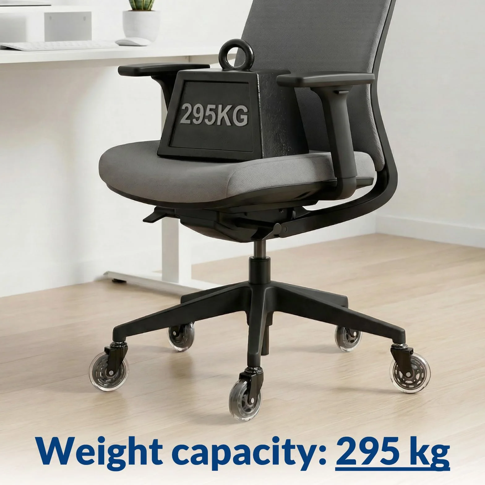 COSYLAND Krzesło biurowe 5 sztuk kółko przezroczyste białe 10 x 22 mm