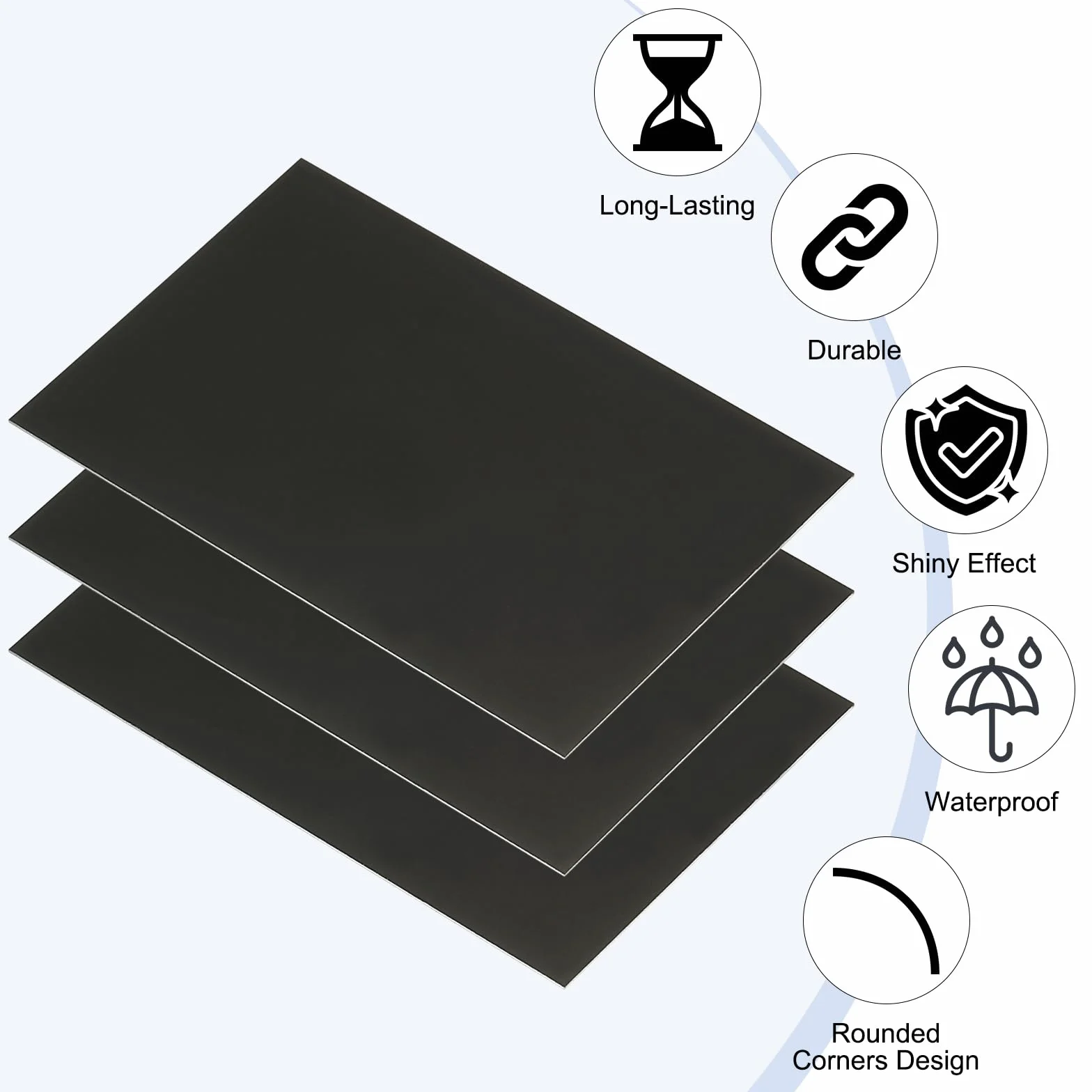 PATIKIL 2,1 x 3,3 cala anodowana blacha aluminiowa, 20 sztuk płyt laserowych, półfabrykaty do grawerowania 0,5 mm, cienki prostokąt do majsterkowania, grawerowania laserowego, kolor czarny
