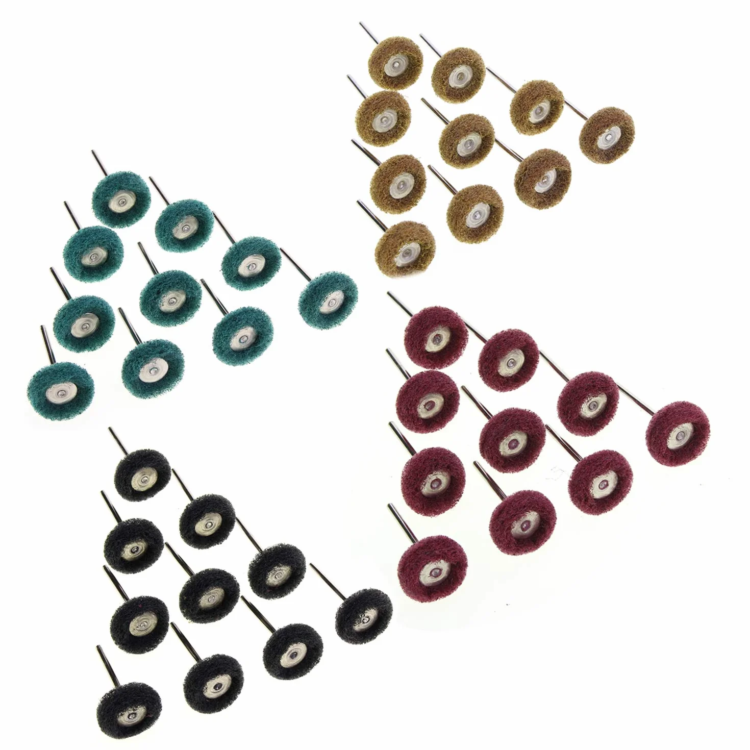 HSeaMall 40 szt. tarcze polerskie 2,5 cm 80/150/240/300 Grit do narzędzi obrotowych