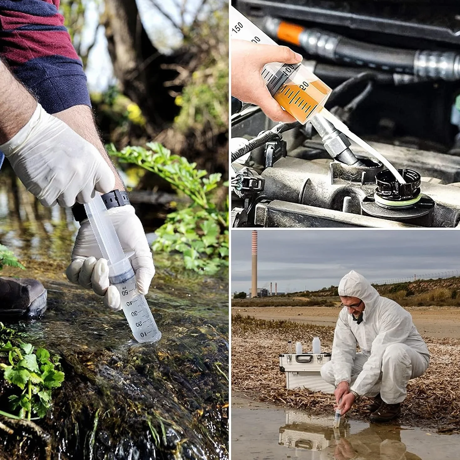 Strzykawka 200/250 ml z wężem, wielokrotnego użytku, do wymiany oleju, odsysania cieczy, stosowania w kuchni, karmienia zwierząt domowych, eksperymentów i hydroponiki