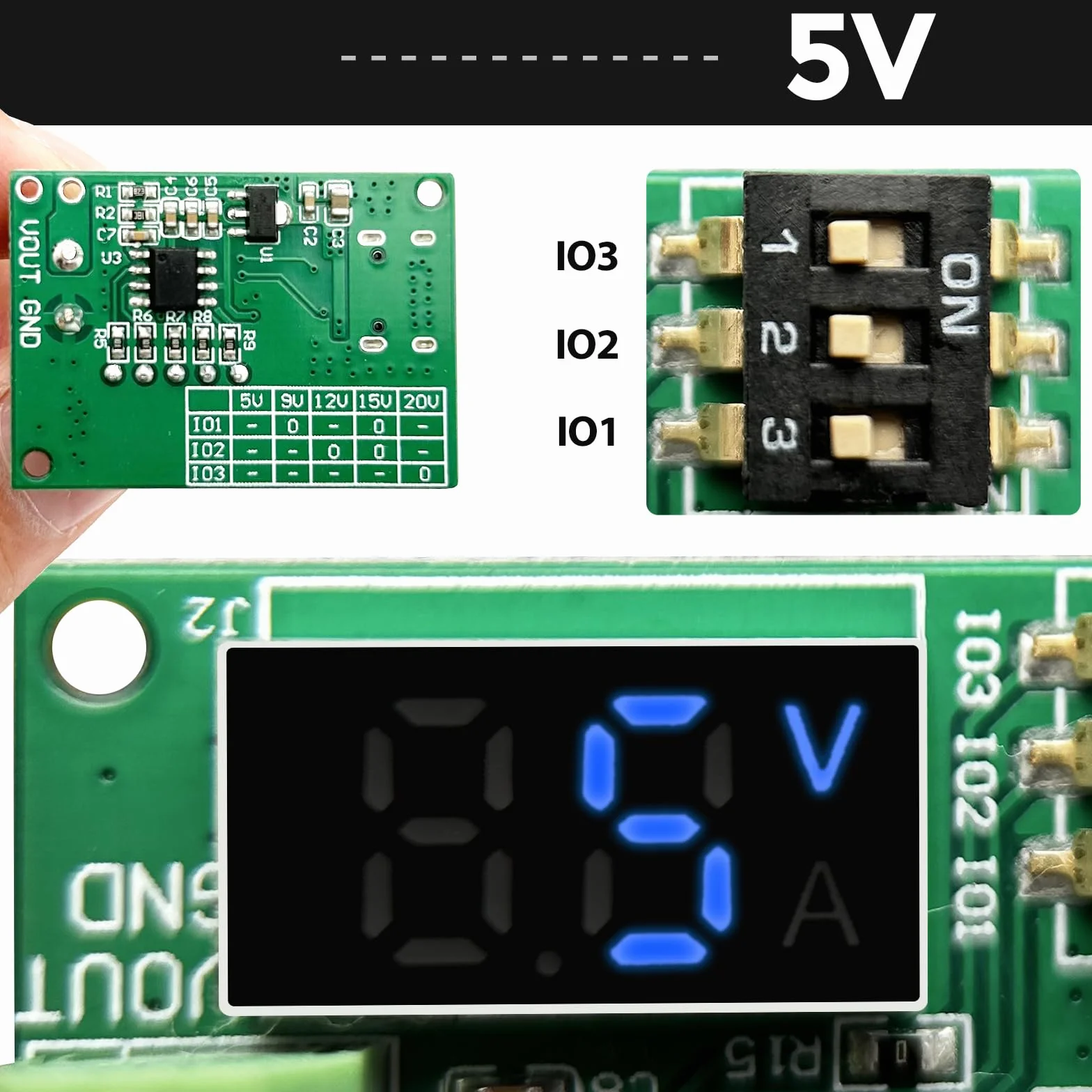 InnoMaker 4 Sztuki Type-C QC AFC PD2.0 PD3.0 do DC Detektor Wyzwalania Szybkiego Ładowania Przetwornica Zasilacza do Notebooka USB-PD z Diody LED Wsparcie Stałe Napięcie Wyjściowe 5V/9V/12V/15V/20V
