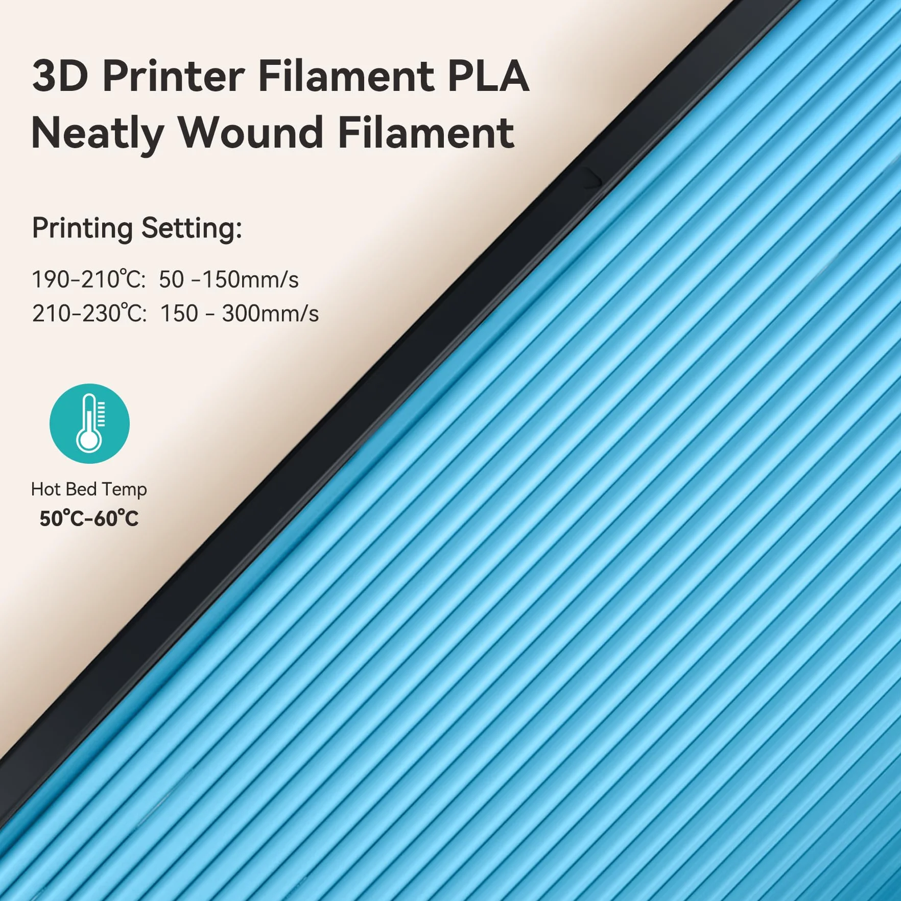 SUNLU Matowy filament PLA 1,75 mm czarny 1 kg do drukarki 3D FDM