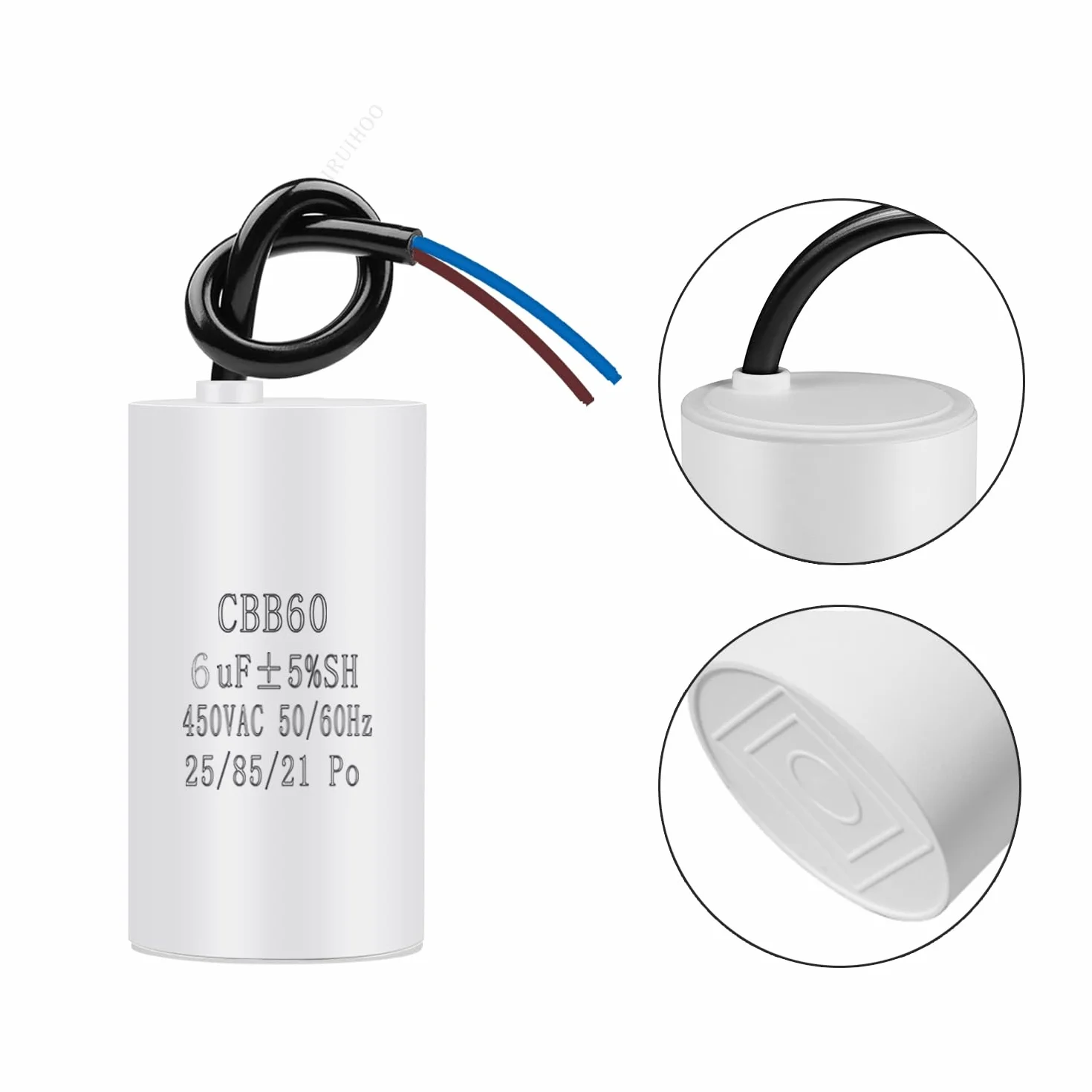 Iruihoo CBB60 450V 6uf 50/60Hz kondensator rozruchowy silnika