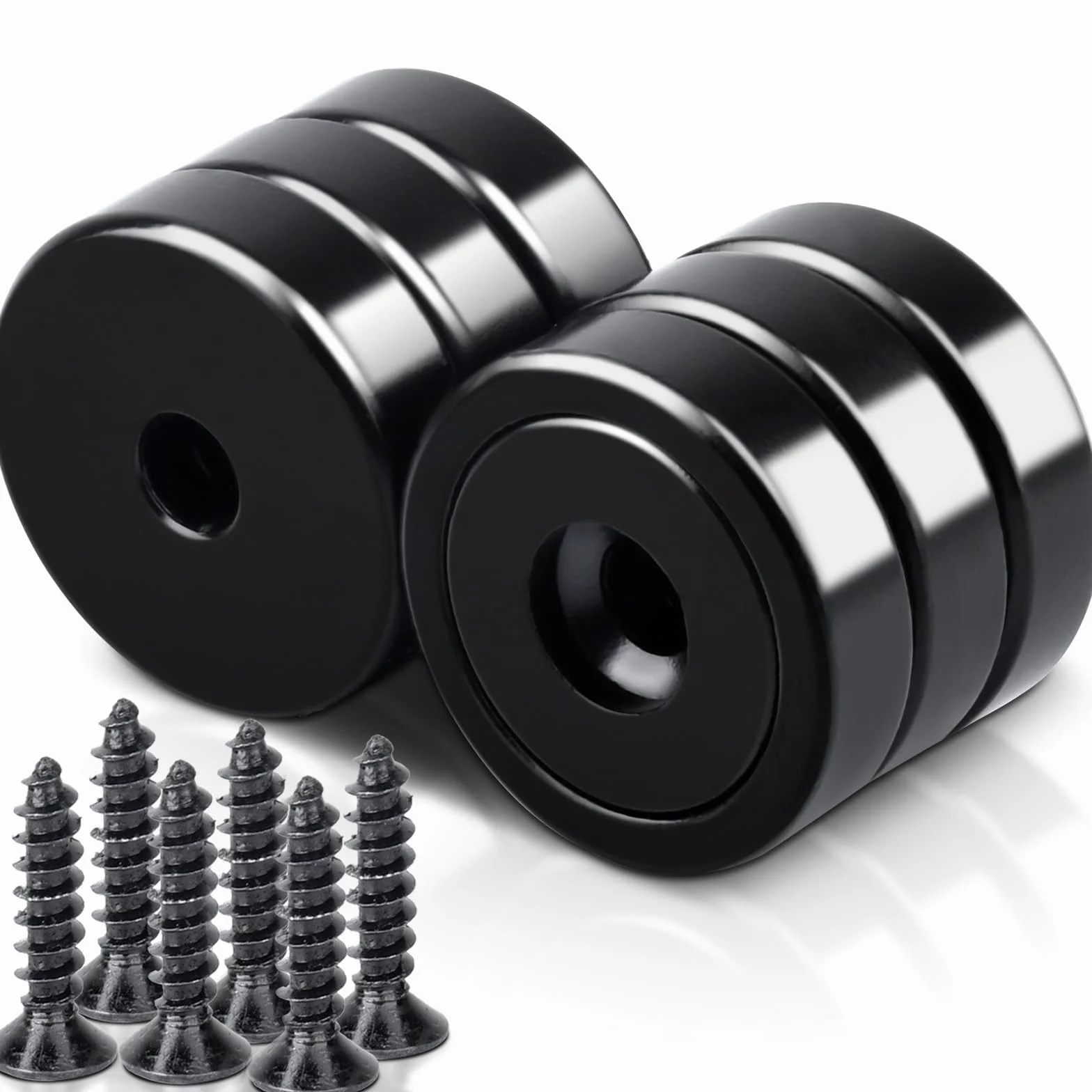 Magnesy neodymowe 25 x 7 mm 30 kg z otworem i kapsułką 6 sztuk