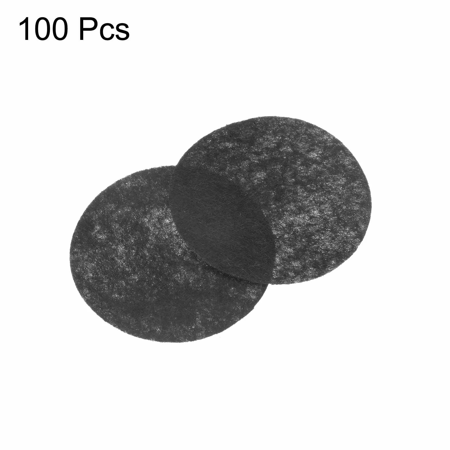 sourcing map 100 szt. okrągłe filcowe koła 50 mm 2" rzemiosło podkładki filcowe włóknina poduszka filcowa czarna