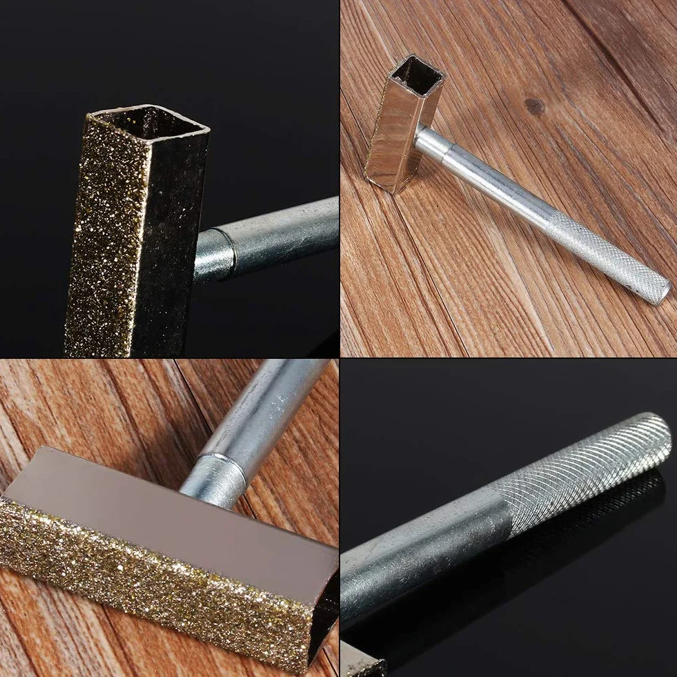 Samfox Wytrzymała komoda diamentowa, 12 x 8 x 1,6 cm, tarcza szlifierska powlekana diamentem, komoda ścierna, narzędzie korygujące, szlifierka do toaletki