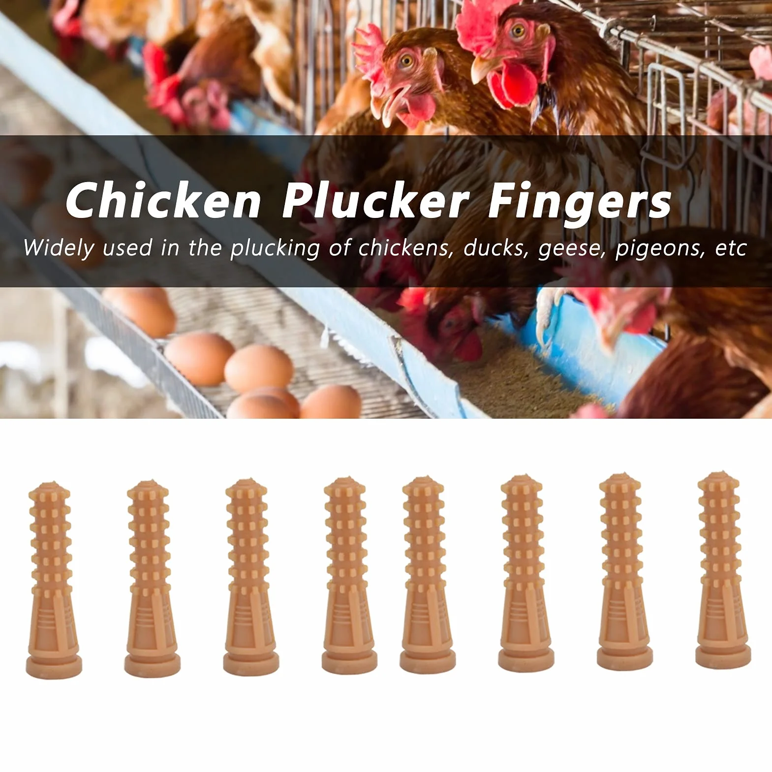 50 sztuk pióro skubanie palce gumowe skubanie kurczaka Picker piłokształtny drób pióro skubanie Picker Stick elastyczne palce wymiana(Yellow)