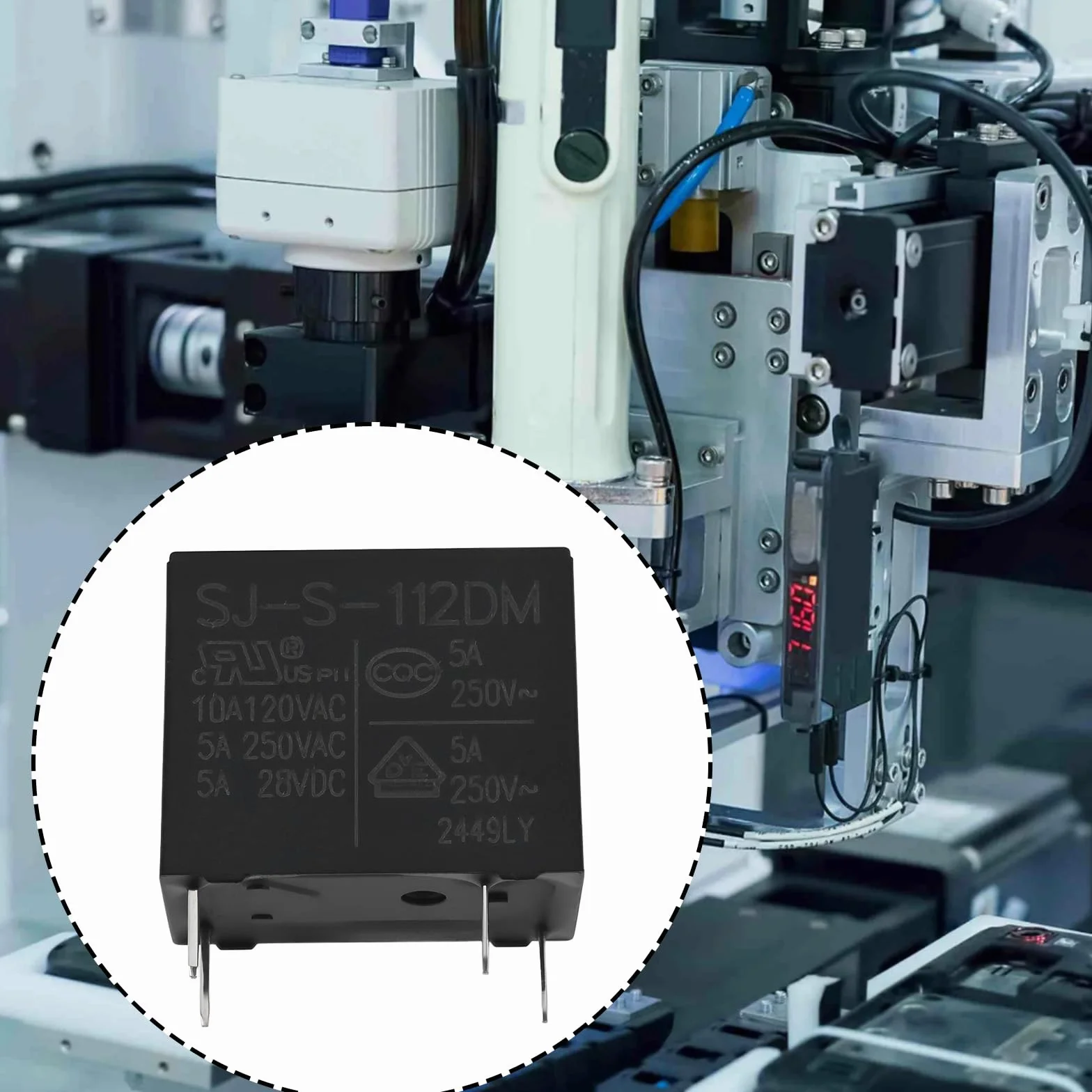 OTOTEC 2szt. SJ-S-112DM Przekaźnik 4-pinowy 1NO 5A 250VAC Do sprzętu domowego i urządzeń elektronicznych