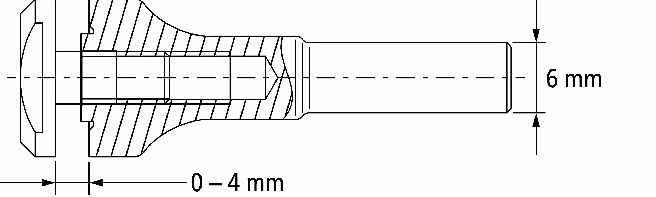 Uchwyt narzędziowy BO 6 Ø chwytu 10 mm, zakres mocowania 0-4mm, otwor 10mm PFERD