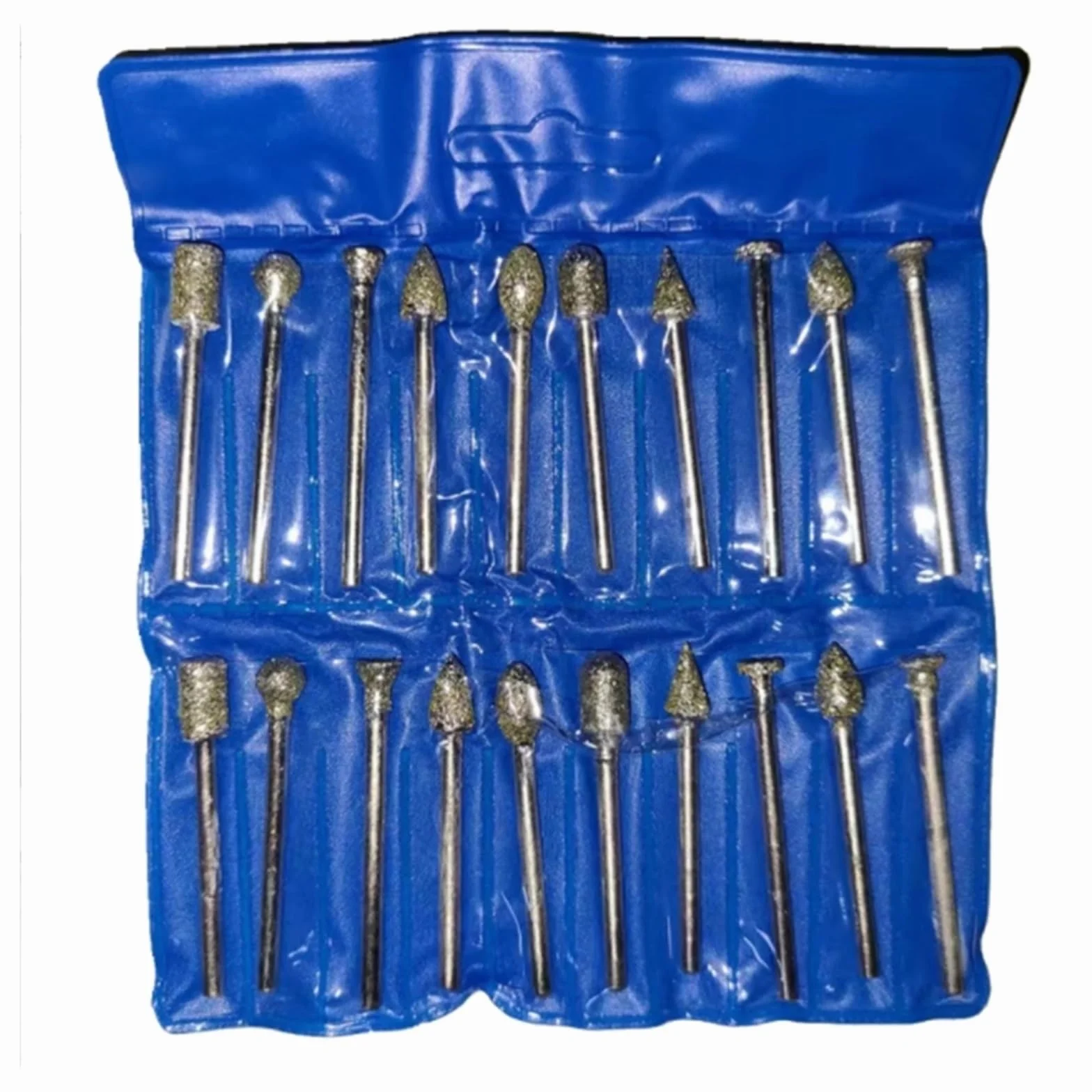 3mm Shank Diamond Grinding Head Burrs Bit Set 20pcs Mini Drill Abrasive Tools