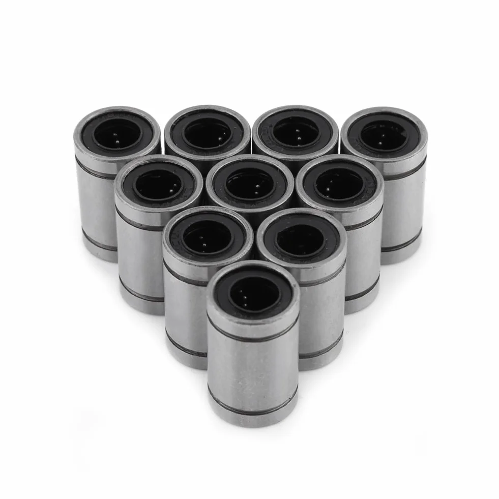 10 szt. LM8UU 8 mm Tuleja łożyska kulkowe liniowe podwójne uszczelnione łożysko kulkowe do projektów wałków / prętów 8 mm zastosowanie do drukarek 3D