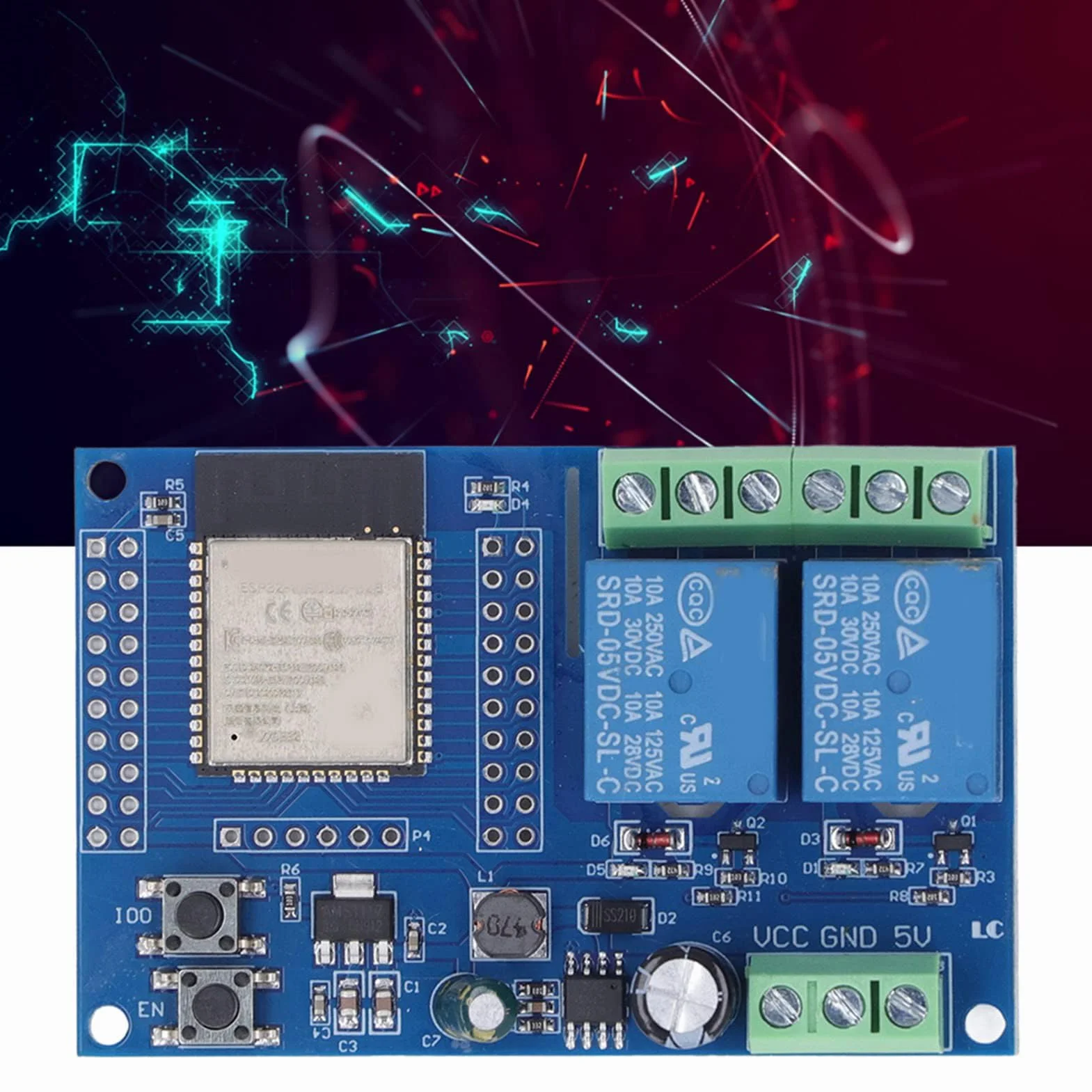 PCB Podwójny moduł Przekaźnikowy Programowalna Płytka Przekaźnikowa moduł Przekaźnikowy Klucze 2-kierunkowa Tablica Przekaźnikowa do Nauki Rozwoju Wtórnego Sterowanie