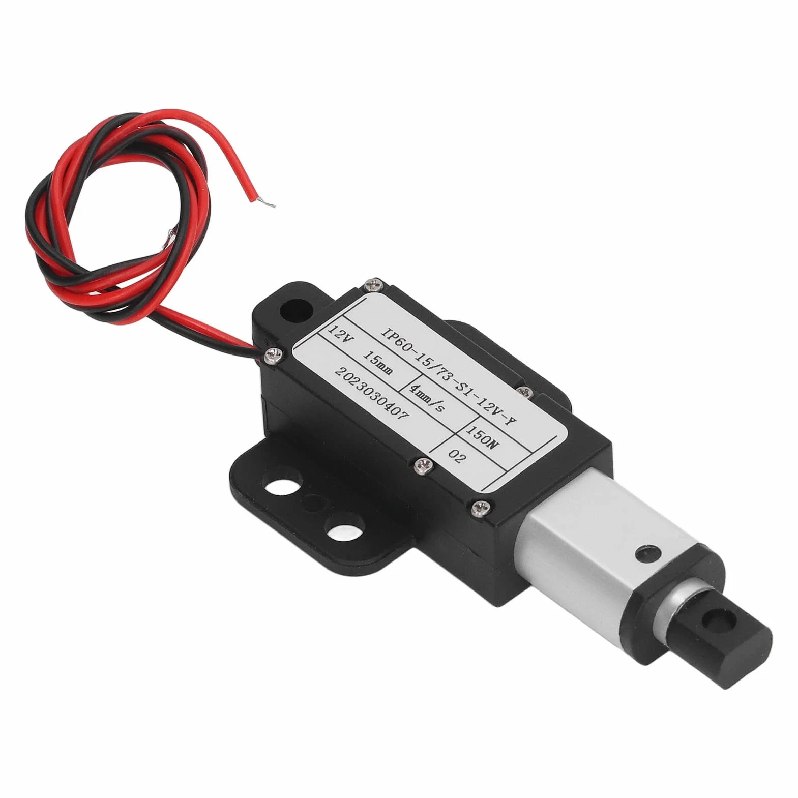 Mini Elektryczny Siłownik Liniowy 15mm Skok 12V Stop Aluminium do Maszyn Rolniczych