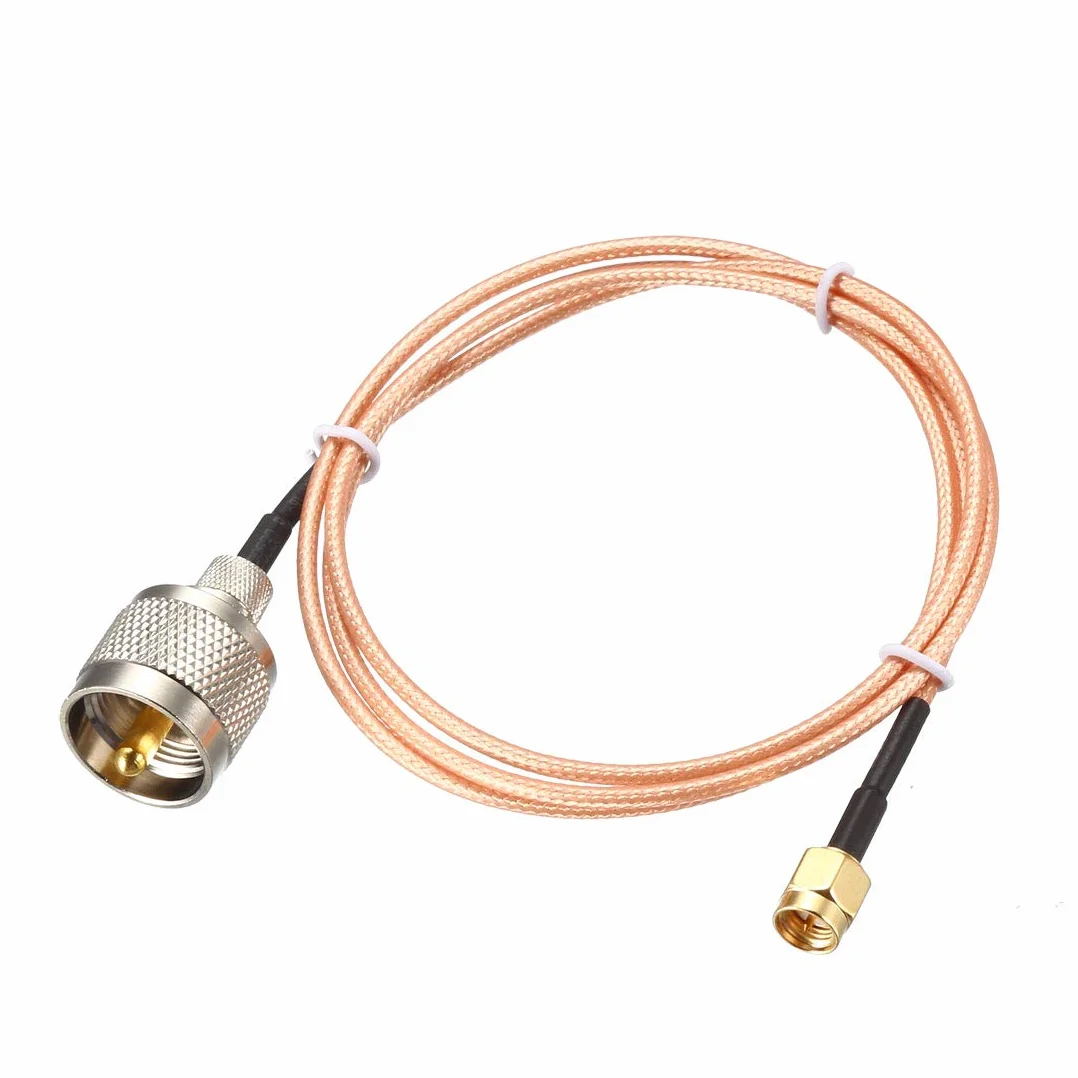 sourcing map SMA wtyczka UHF-PL-259 wtyk RG316 RF kabel koncentryczny 6 stóp