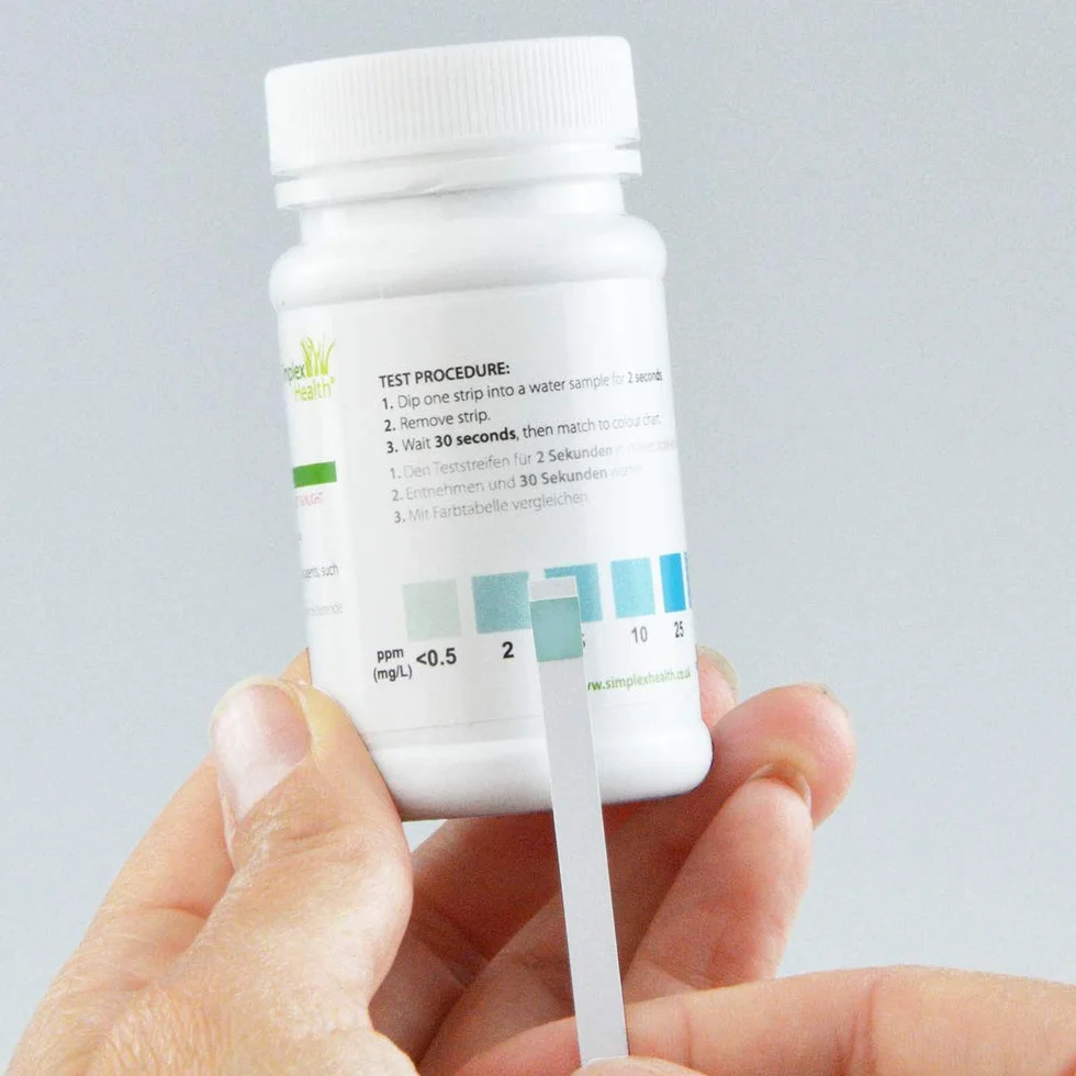 SimplexHealth paski testowe na wodę kontrolną nadtlenku (50 pasków) 0,5-100 ppm
