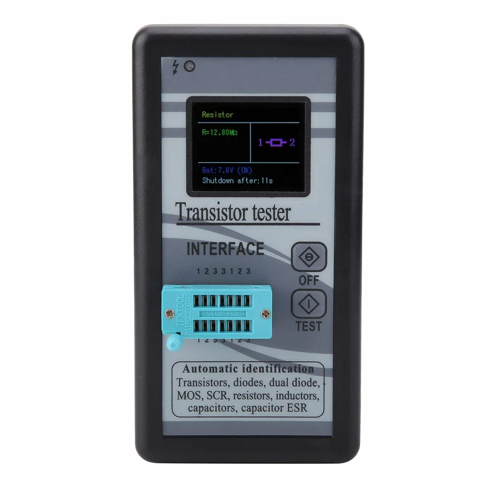 Tester tranzystorów, tester kondensatorów tranzystorów LCD z wyświetlaczem cyfrowym, do triod, FET, diod, rezystorów, kondensatorów itp.