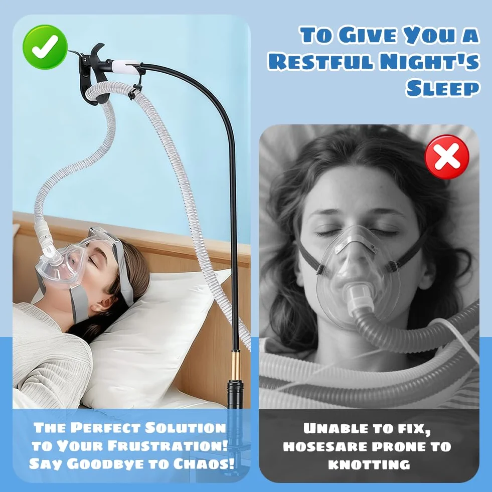 Regulowany uchwyt na wąż CPAP z klipsami 360° elastyczny wytrzymały