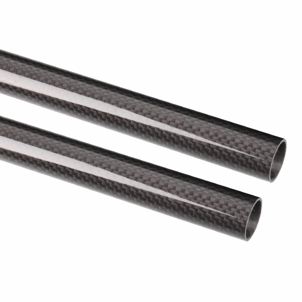 2 Sztuki Rurki Z Włókna Węglowego 3K Wysoka Twardość Nawijane Puste Pręty Długość 500mm Średnica Zewnętrzna 5-27mm Błyszczące Do Ram Drona Czterowirnikowego Ramiona Podwozia Akcesoria DIY Dron RC(6x4x