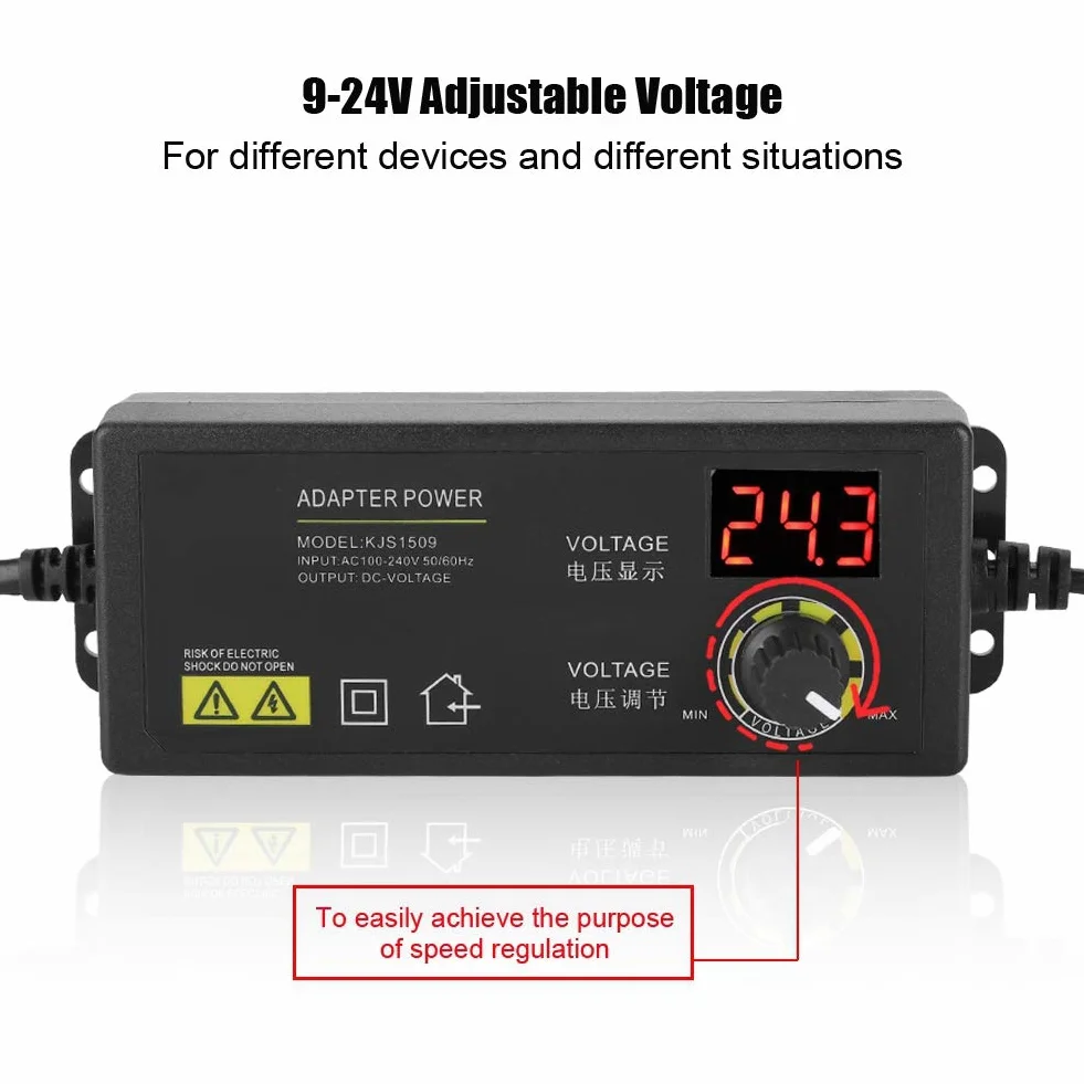 72W 3A 9 24V Regulowany Zasilacz Zasilacz Impulsowy z Wyświetlaczem Napięcia LED Regulowane Napięcie Wyjściowe Regulowany Zasilacz z wielopoziomową ochroną