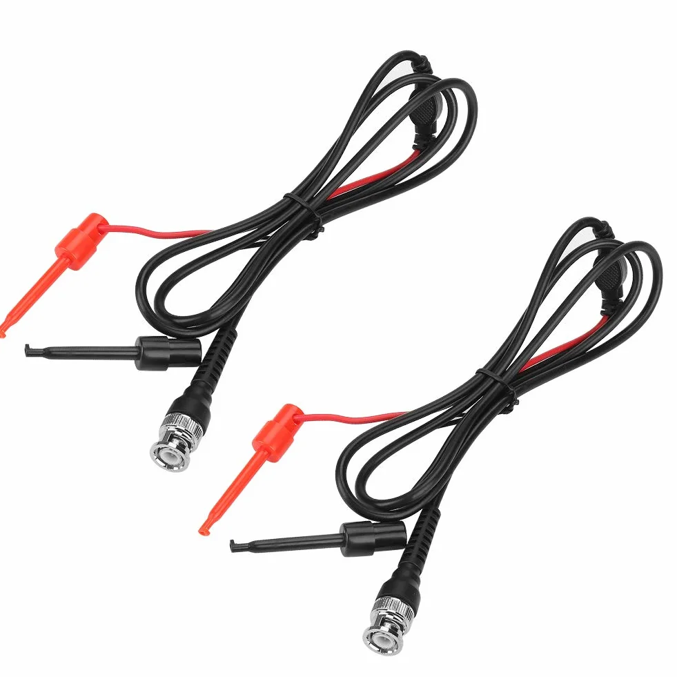 Kabel koncentryczny sondy oscyloskopowe przewód testowy BNC na podwójny hak tłokowy do testowania pracy z dwoma mini sondami zakończonymi dla mechanicznych