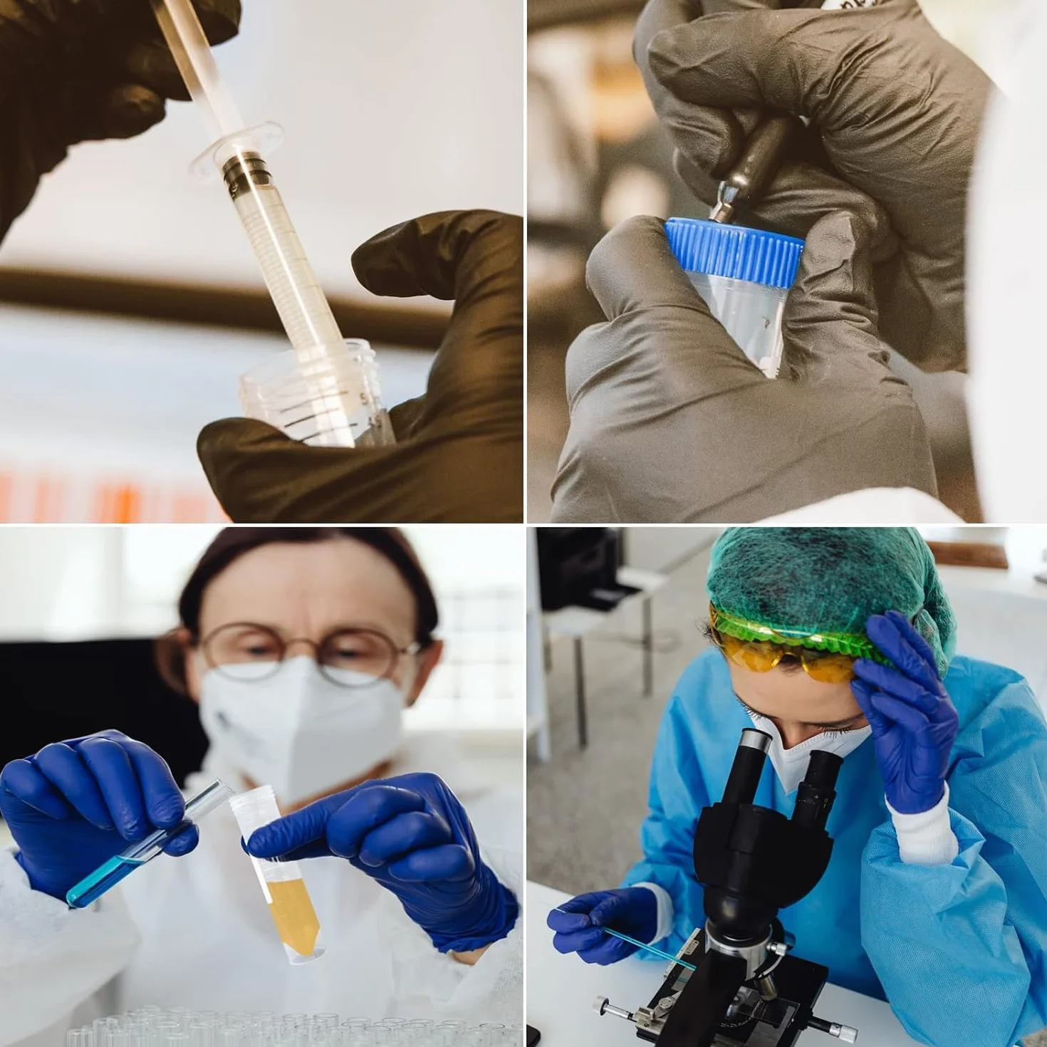 Probówki laboratoryjne 50 ml z tworzywa sztucznego niebieskie z zakrętką stożkowe płaskie dno 20 sztuk