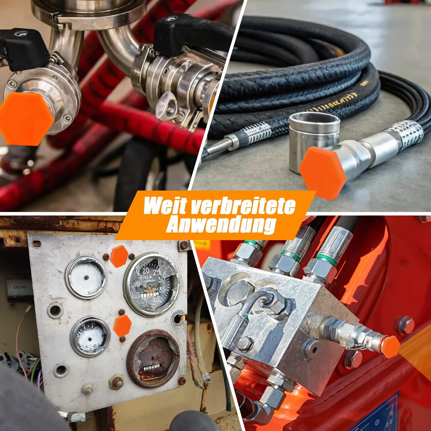 Korki hydrauliczne do węża hydraulicznego, 3 rozmiary, 17 szt., gumowe zatyczki stożkowe, hydrauliczne, uniwersalne, zatyczki gumowe, korki hydrauliczne do rurociągów, rur olejowych, przewodów