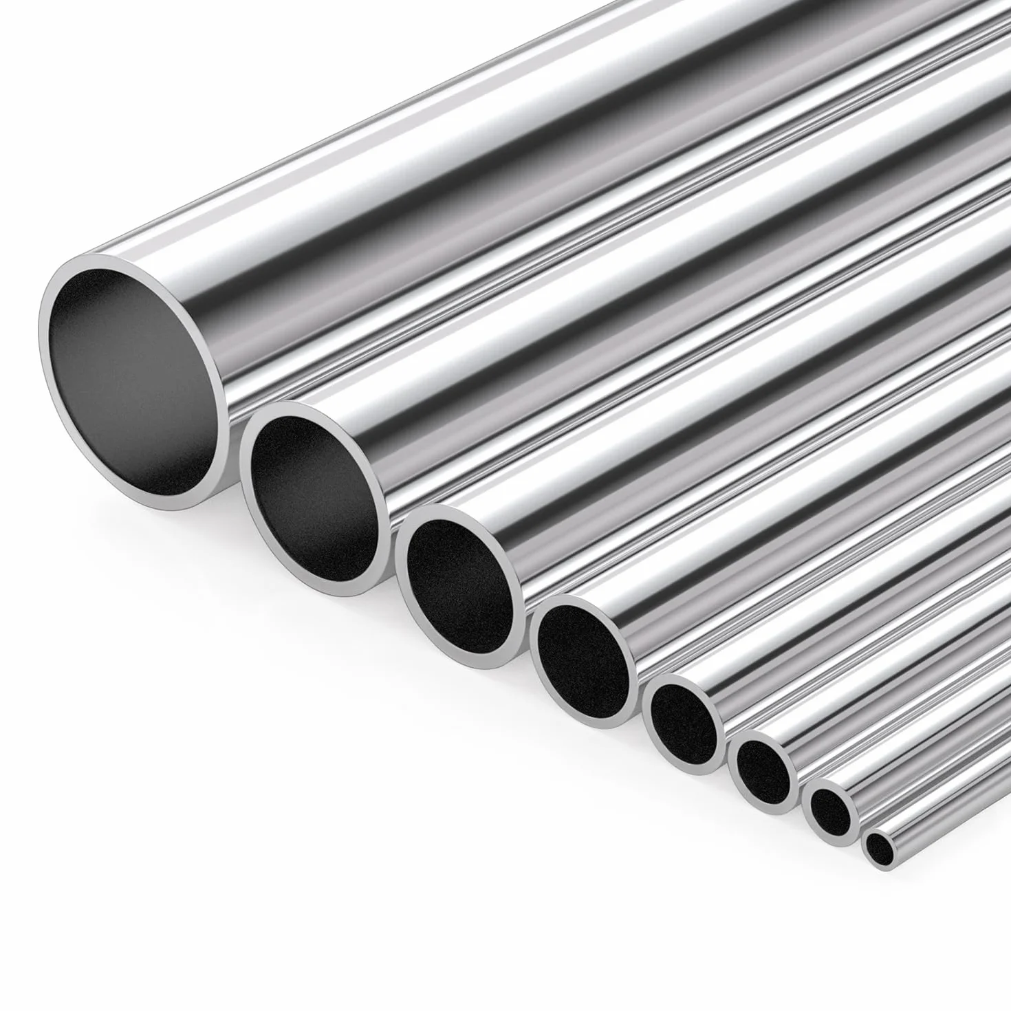 Rura ze stali nierdzewnej Ø 16 mm (1/2") KWOKWEI 3 sztuki, szlifowana, okrągła rura ze stali nierdzewnej V2A, długość 300 mm, nierdzewna stal nierdzewna, balustrada, rura okrągła do przemysłowego