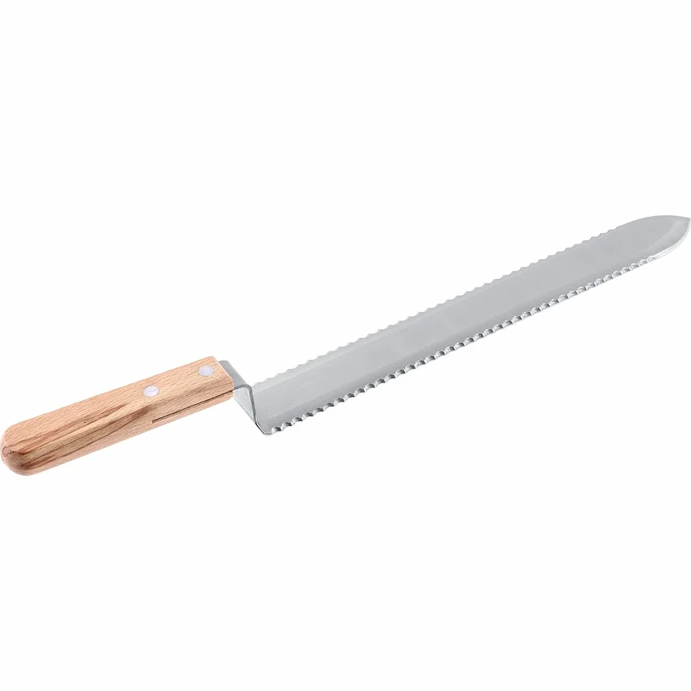 Tefola Nóż do wykrywania, pszczelarstwa, miodu, ekstraktor, stal nierdzewna, miód, skrobak do odkrywania miodu z drewnianym uchwytem, ultracienka wirówka 280 mm, skrobak do miodu, wyciąg, prezent dla