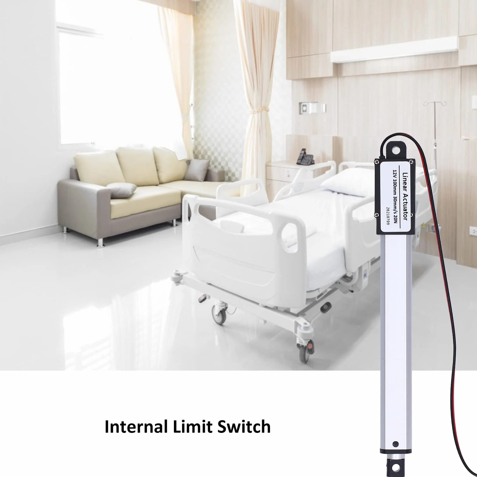 Mini Elektryczny Siłownik Liniowy 12 V 100 Mm Wyłącznik Krańcowy Niski Poziom Hałasu Kompaktowy, Szybkobieżny Rolnictwo Przemysłowe Mały Rozmiar Cichy Niezawodny Siłownik Ruchu