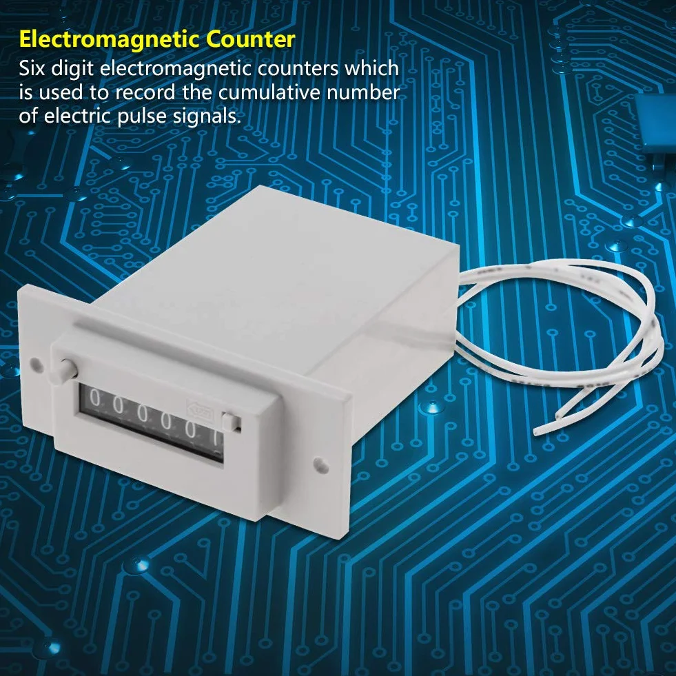 Zaawansowany Elektromagnetyczny Licznik CSK6-YKW Pulse To Urządzenie dla Dużych i Dokładnych 6-cyfrowych Liczenia-AC110V/AC220V/DC24V dla zastosowań Przemysłowych (AC220V)