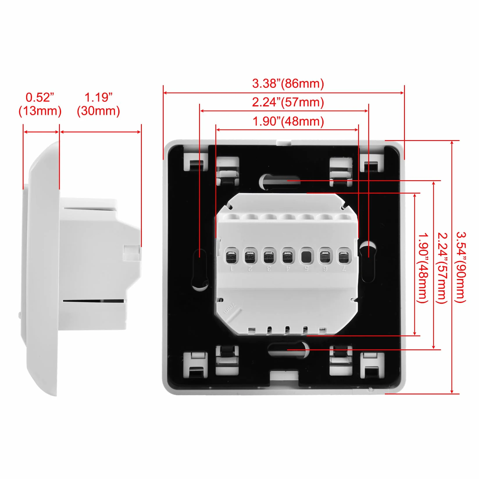 Heschen HS-E806 Programowalny termostat pokojowy do ogrzewania podłogowego, cyfrowy regulator temperatury LCD z 6-okresowym programowaniem tygodniowym, 220 V/230 V, 3 A, niepalny PC