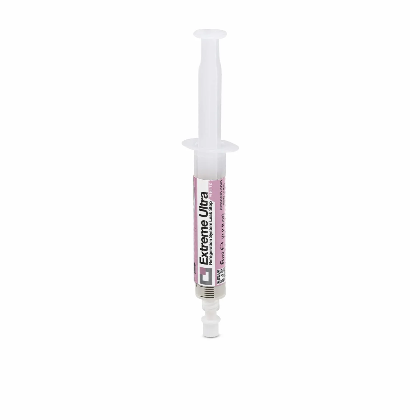 Errecom Extreme Ultra White, Uszczelniacz do Lodówek ze sprężarką hermetyczną i czynnikami R600 - R290 – R134a, strzykawka o pojemności 6 mL, w zestawie brak adapterów