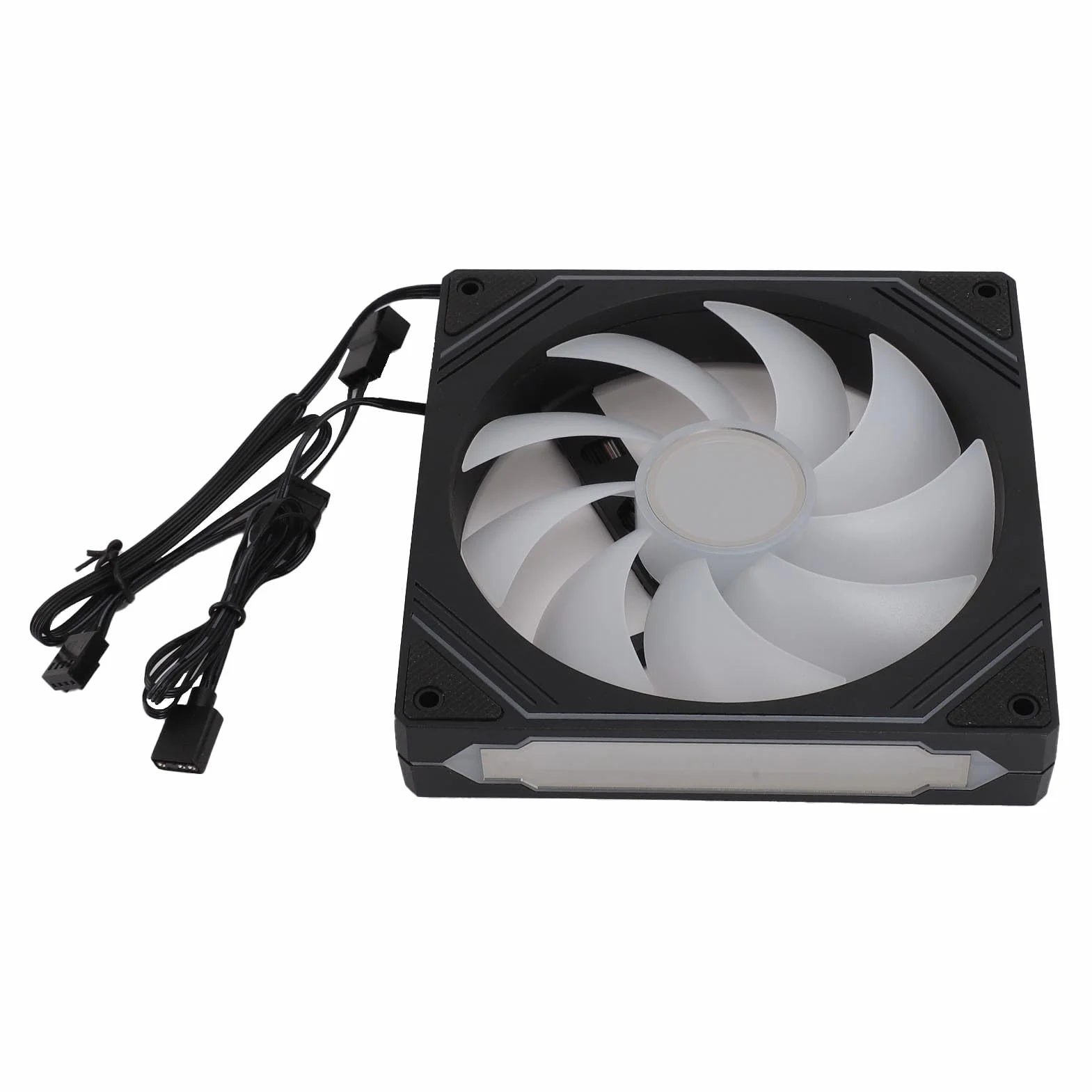 LICAEVEY 140 Mm Argb Wentylator Obudowy PC - Wysokie Chłodzenie Ciśnieniowe Statyczne z Synchronizowanym Oświetleniem, Cichy Wentylator Podwozia 140x140x25 Mm dla Chłodnic (Zwykła czerń)