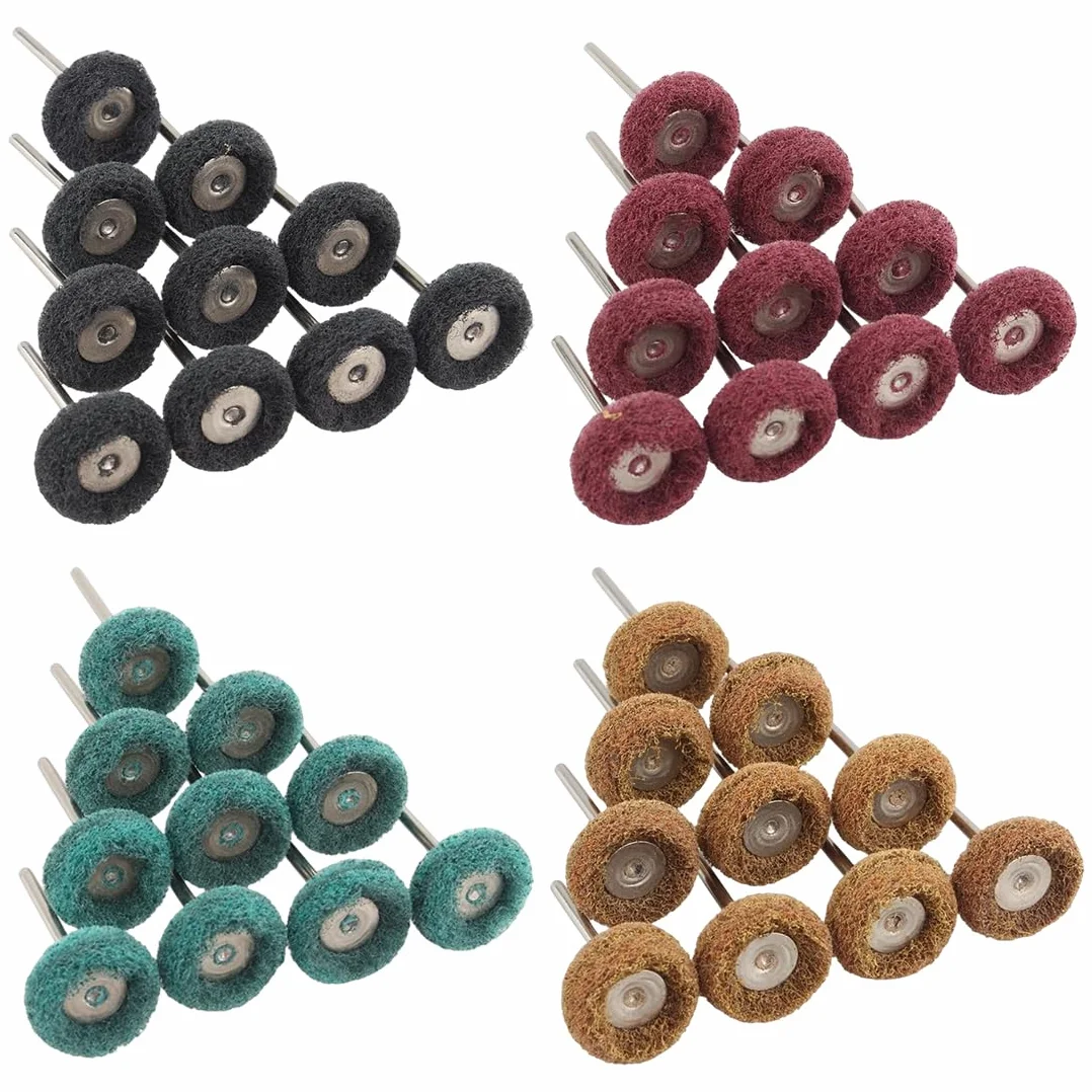40 szt. Tarcza polerska z 25 mm tarcza polerska ziarnistość 80/150/240/400 do narzędzi obrotowych Dremel do polerowania i szlifowania szkła, metalu i drewna