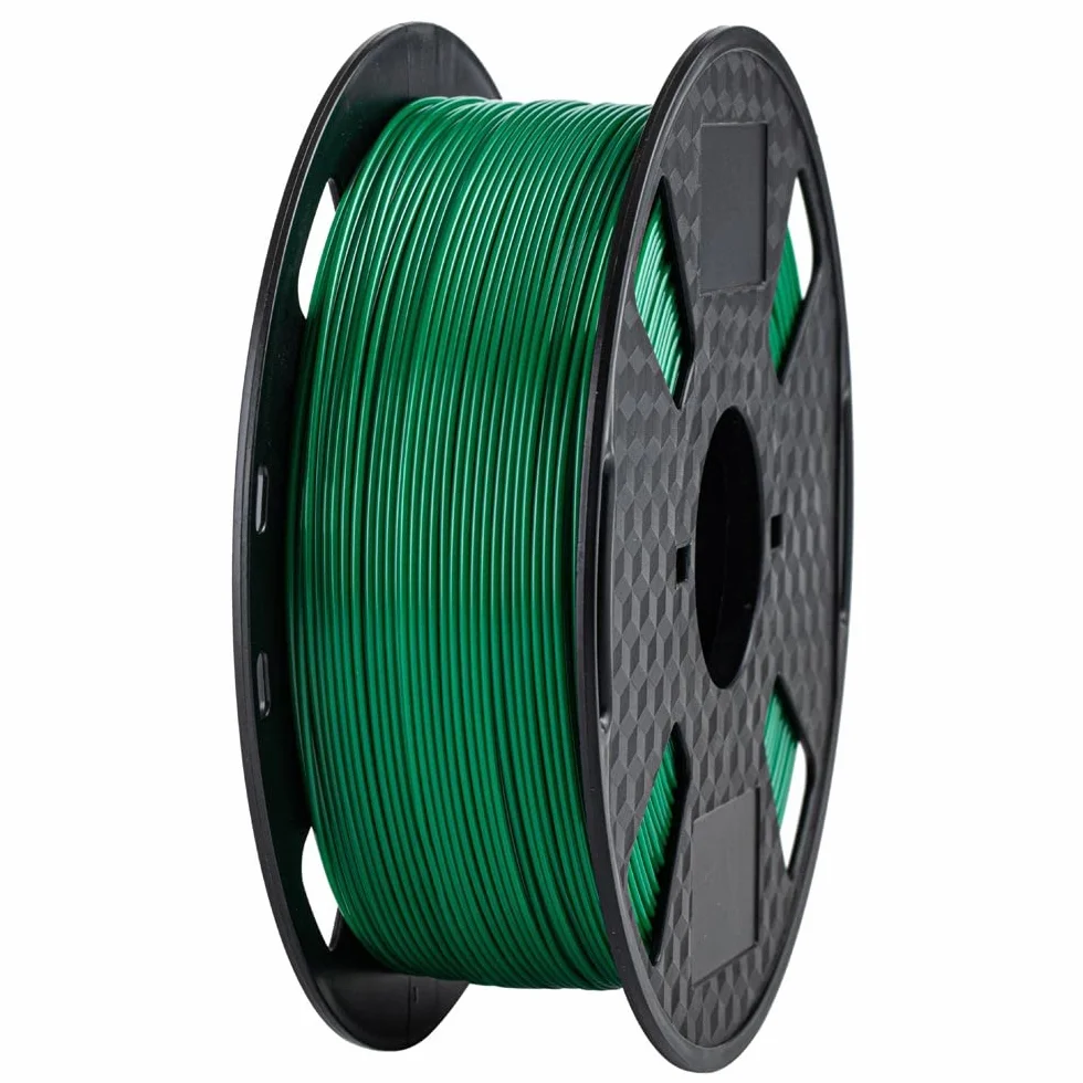 CC3D Standardowy filament PETG, zielony, 1,75 mm, 1 kg, szpula 1 kg, materiały do drukowania 3D, pasuje do większości drukarek FDM, łatwy do wydrukowania, PETG, Boże Narodzenie, zielony kolor