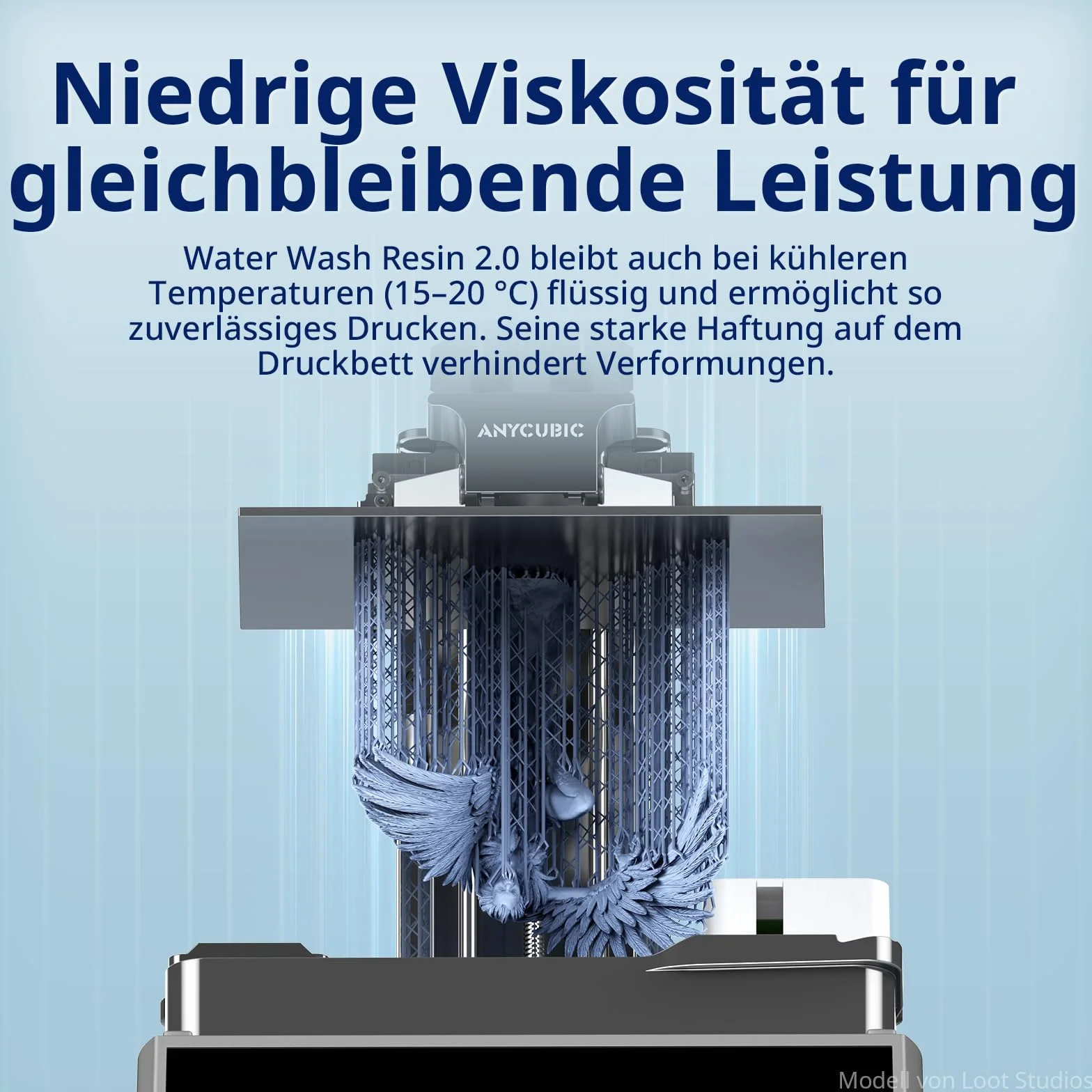 ANYCUBIC żywica 3D Drucker zmywalna wodą UV 405nm Standardowy fotopolimer szary 1000g
