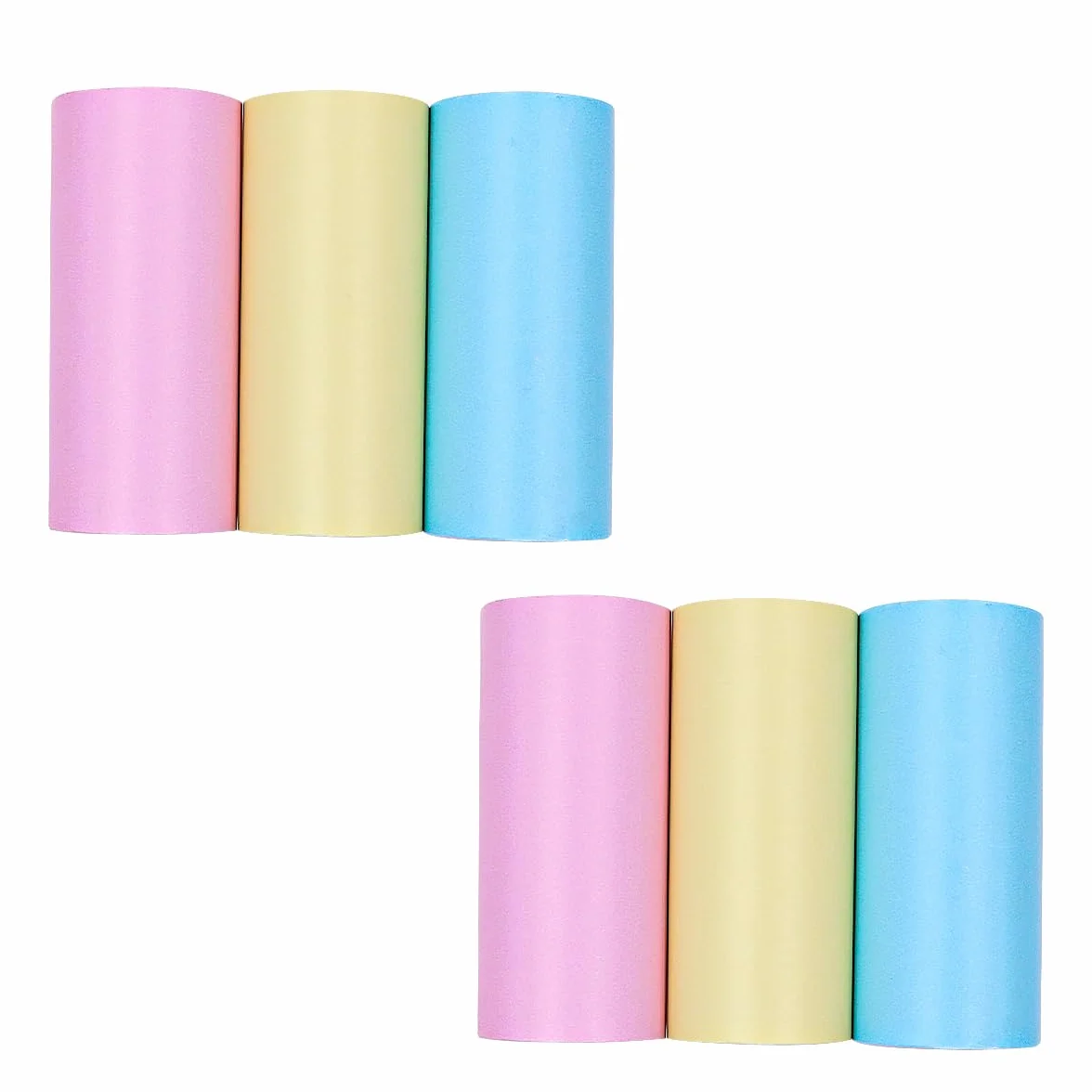Namvo 6 rolek Kolorowy papier do druku termicznego Przenośna drukarka termiczna Mini drukarka fotograficzna Etykiety (57 x 25 mm)