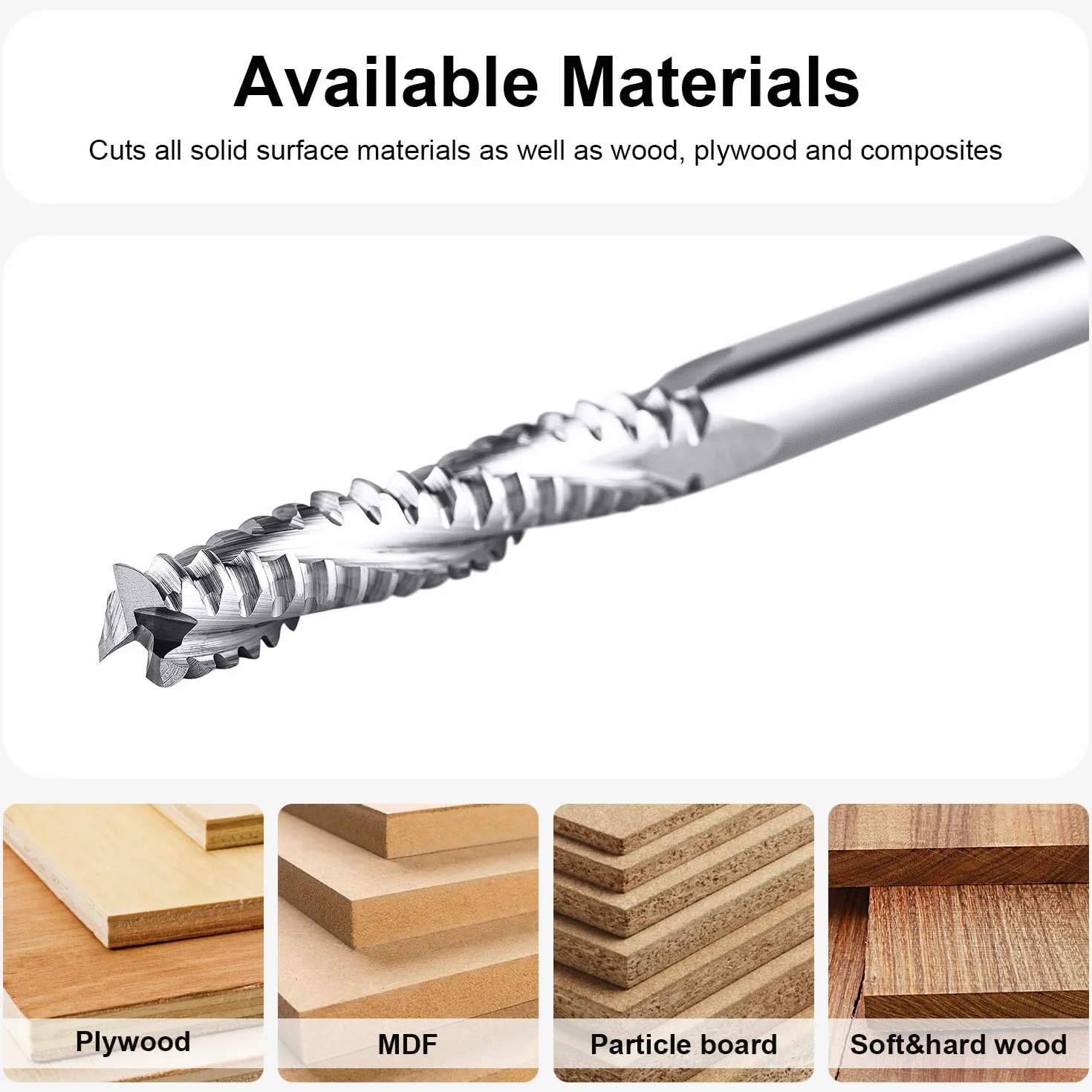 SpeTool Frez zgrubny o średnicy trzpienia 6 mm, frez z twardego metalu, frez maszynowy CNC