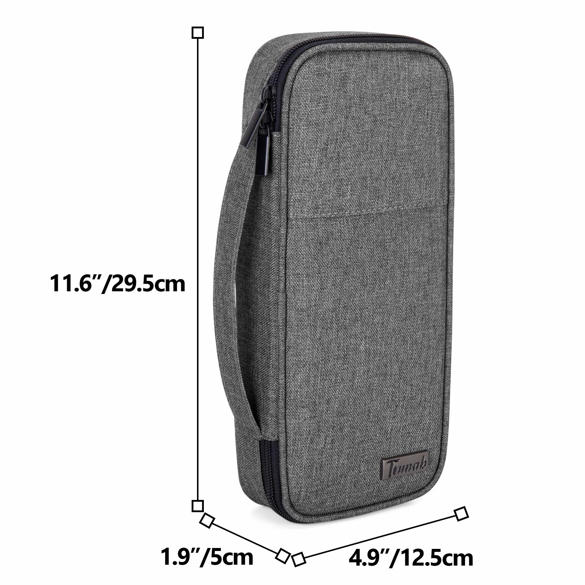 Trunab Torba stetoskopowa Szary z kieszenią wewnętrzną kompatybilna z 3M Littmann MDF ADC