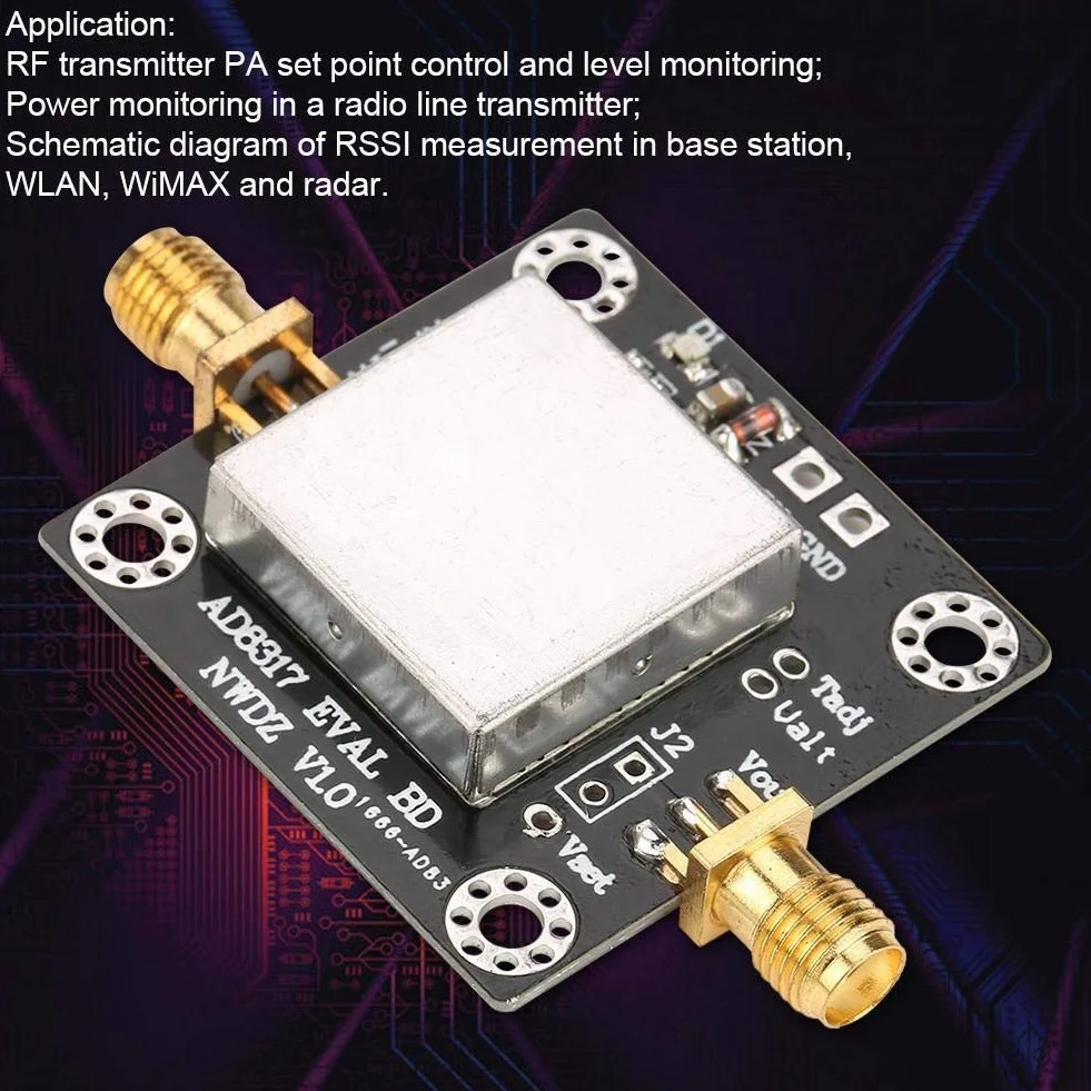 KSTE AD8317 1M-10GHz 60dB RF watomierz detektor logarytmiczny kontroler