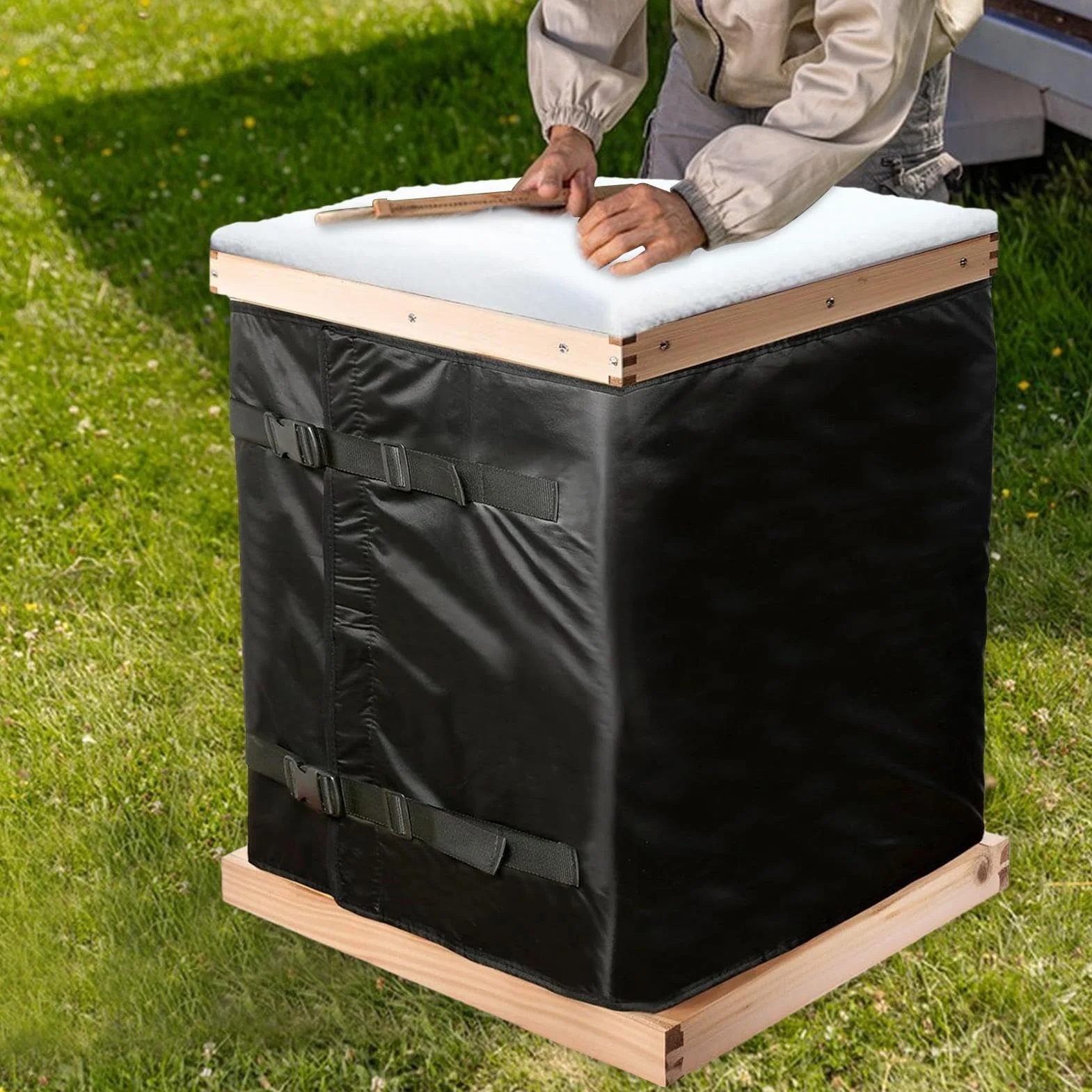 Wielokrotnego u?ytku os?ona ochronna ula | Regulowane uzwojenie | Ochrona przed zim? ula | Zimowa os?ona pszczelarstwa 182x60x6,3 cm/71,65x23,62x2,48 Ochrona