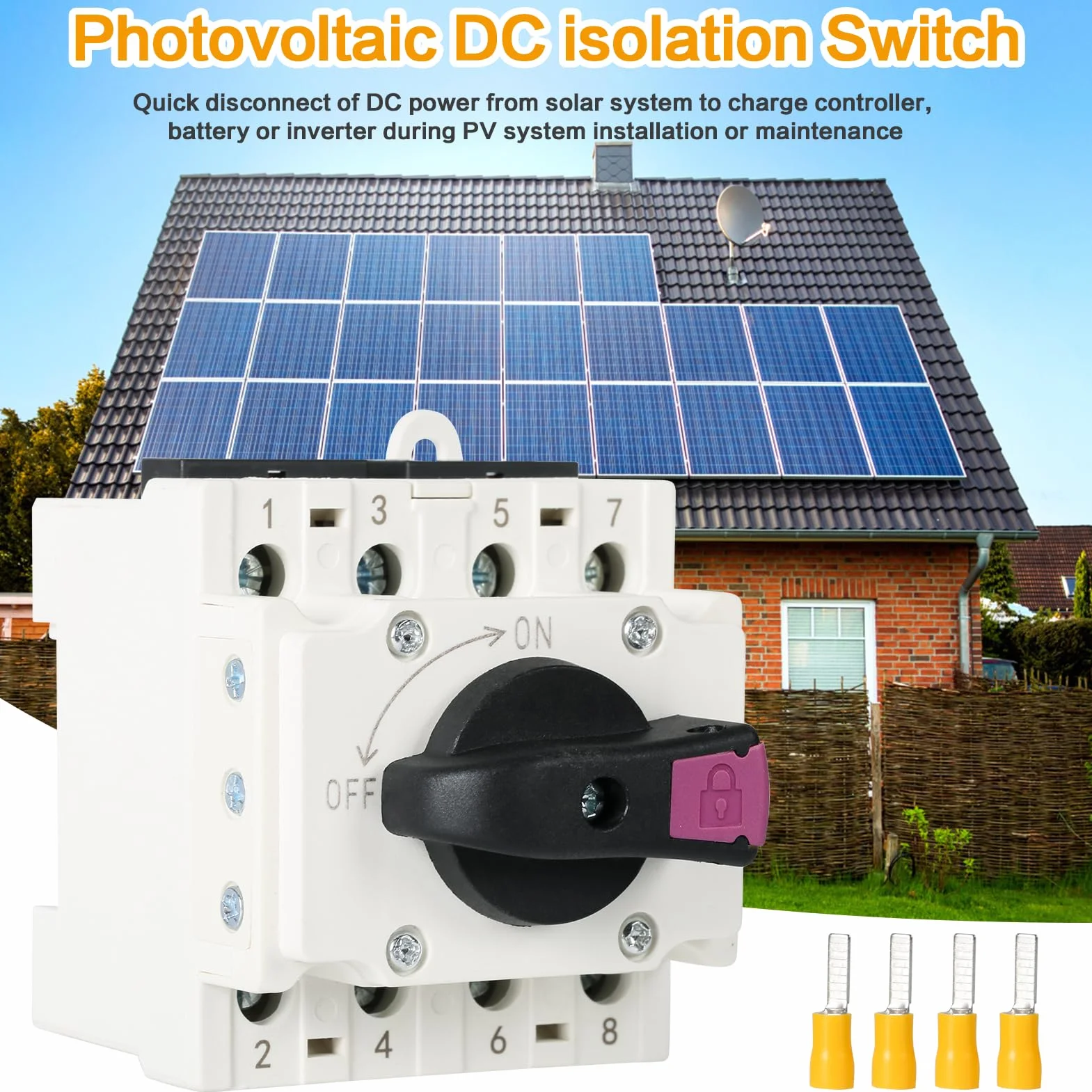 DEWIN Przełącznik izolujący DC 4P 1000V 32A do systemu paneli słonecznych